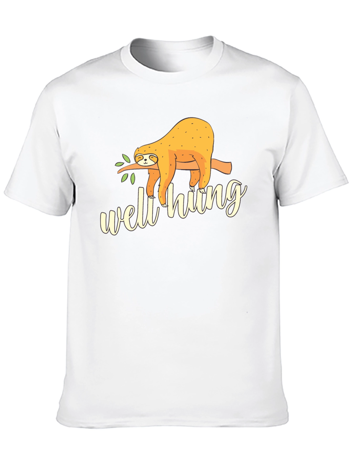 Well Hung Sloth Graphic Tee - Funny Casual T-Shirt