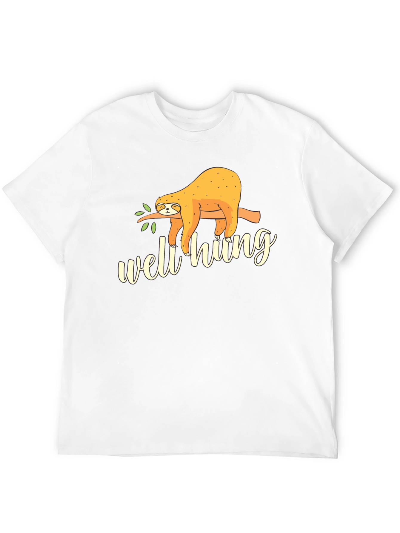 Well Hung Sloth Graphic Tee - Funny Casual T-Shirt