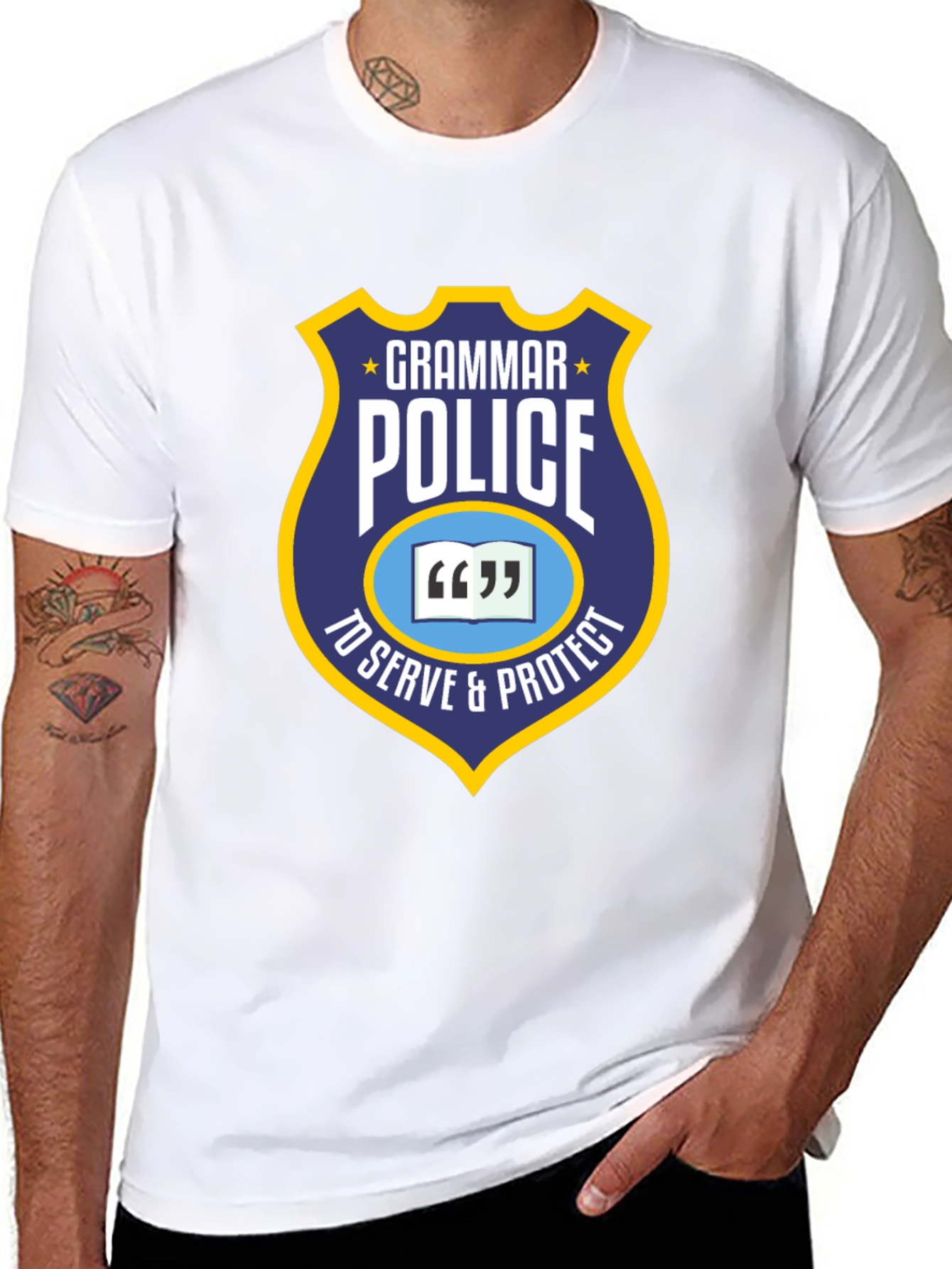 Grammar Police T-Shirt - To Serve & Protect