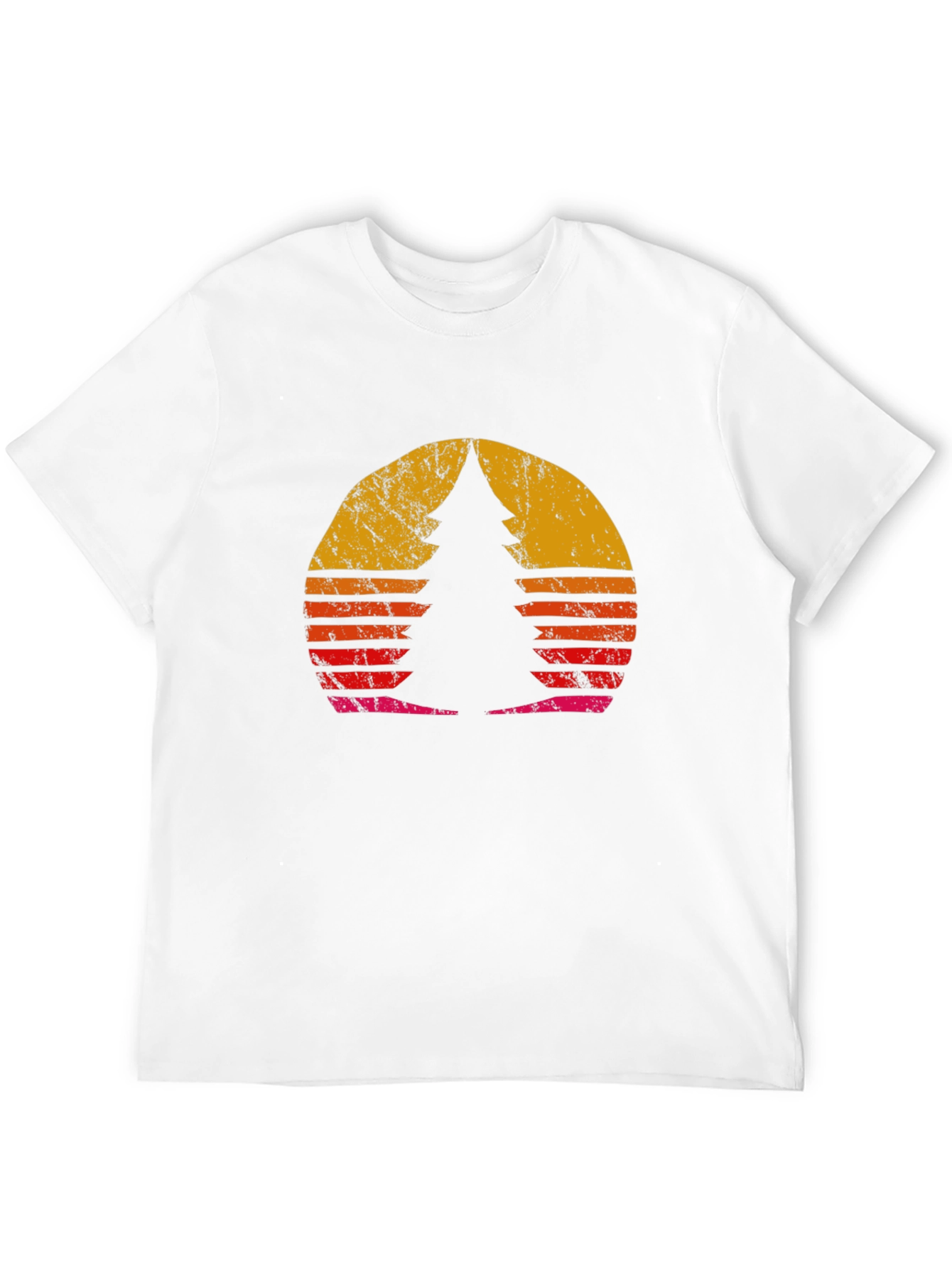 Retro Sunset Pine Tree Graphic Tee