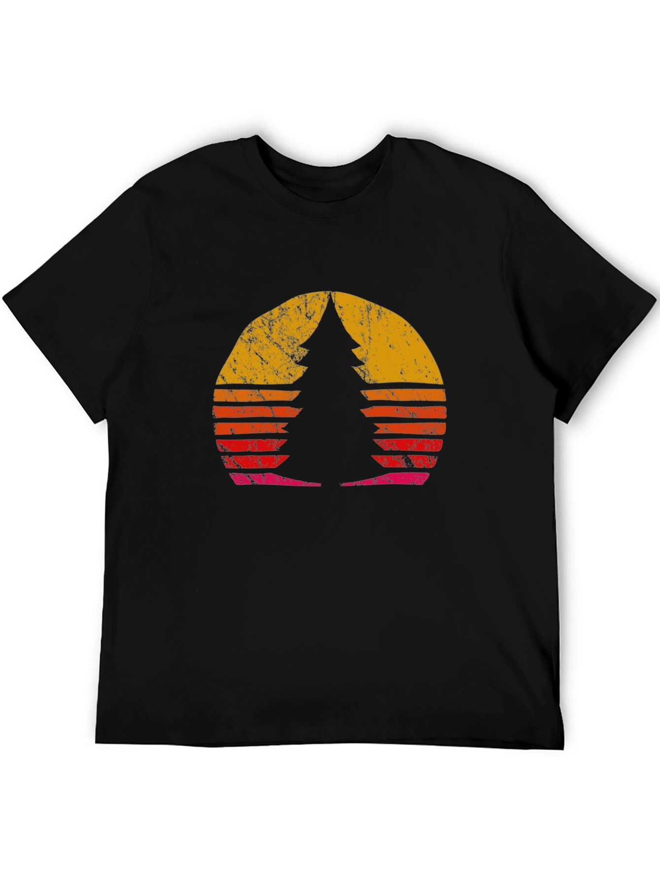 Retro Sunset Pine Tree Graphic Tee