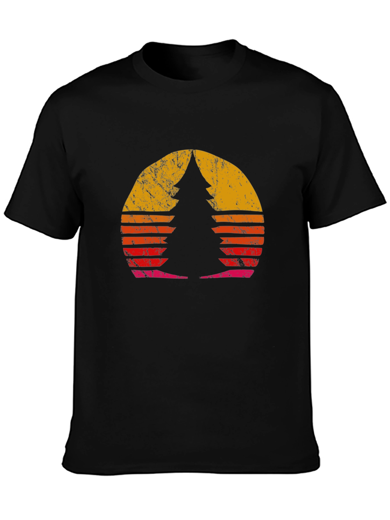 Retro Sunset Pine Tree Graphic Tee