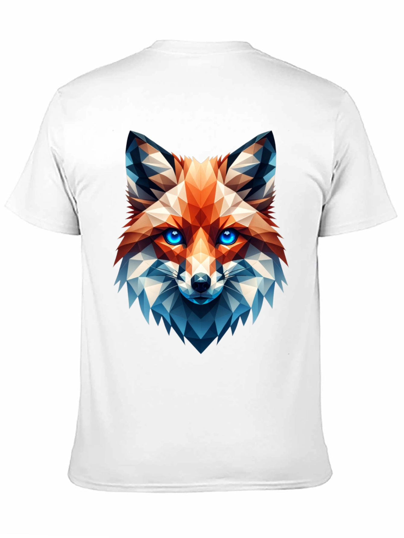 Geometric Fox Graphic Tee - Stylish Mens Black T-Shirt