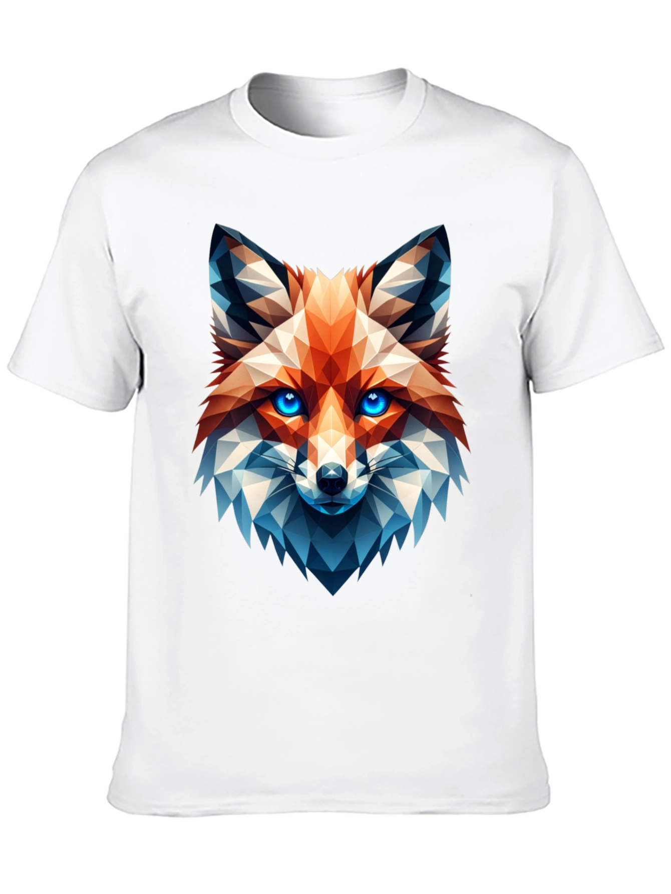 Geometric Fox Graphic Tee - Stylish Mens Black T-Shirt