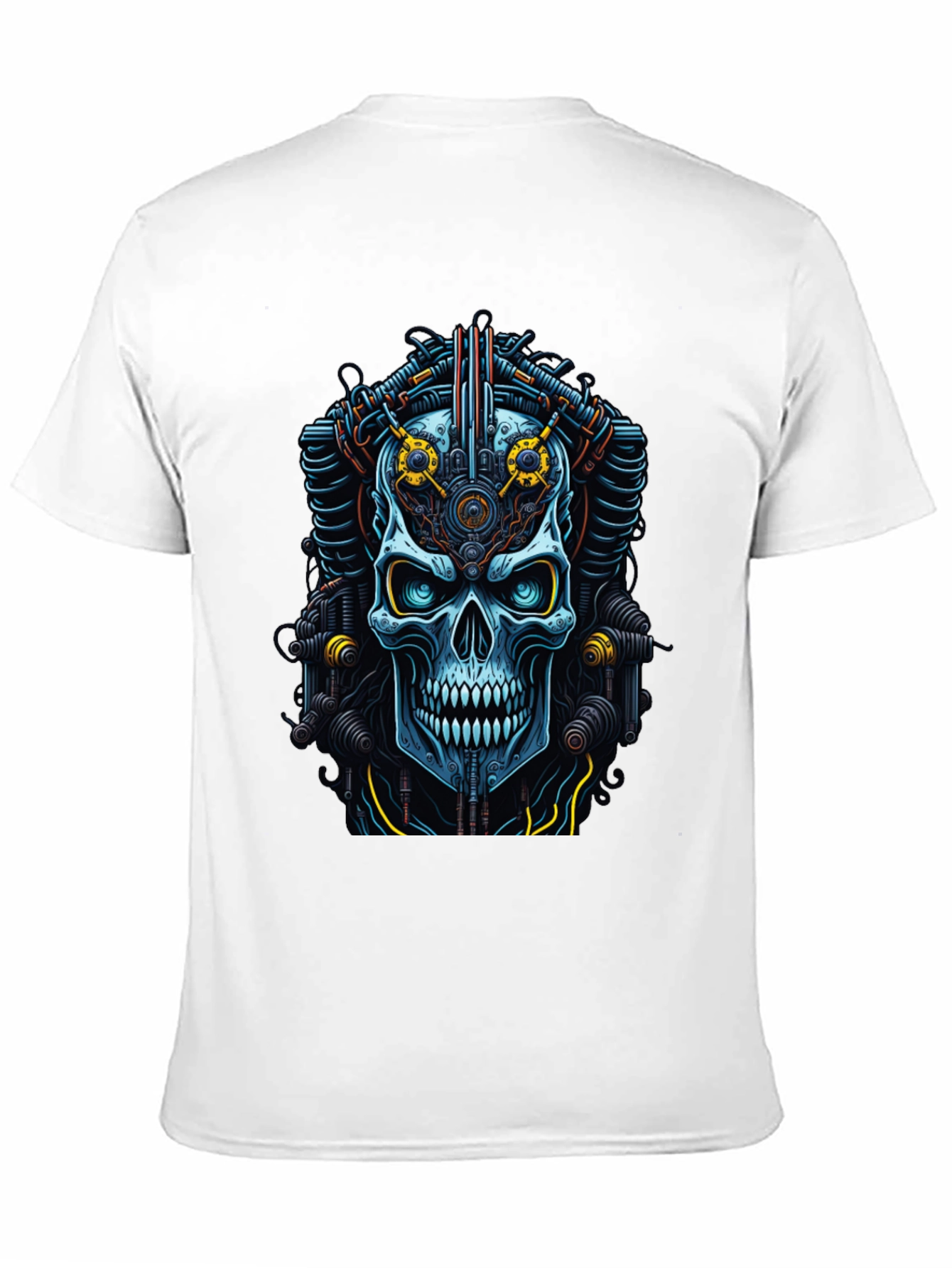 Cyberpunk Skull Graphic Tee - Bold Steampunk Style