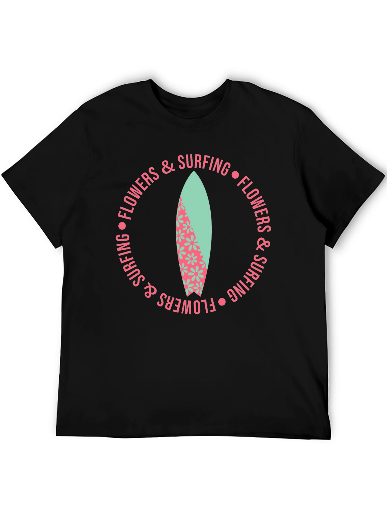 Flowers & Surfing Graphic Tee