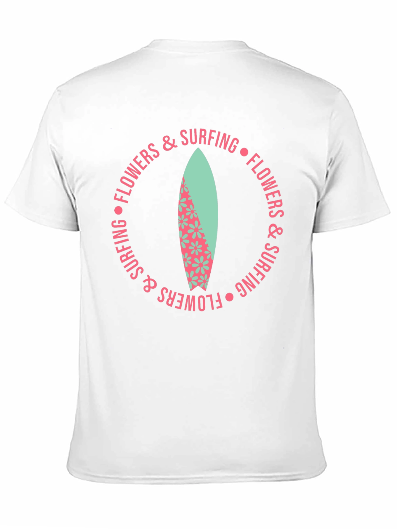 Flowers & Surfing Graphic Tee