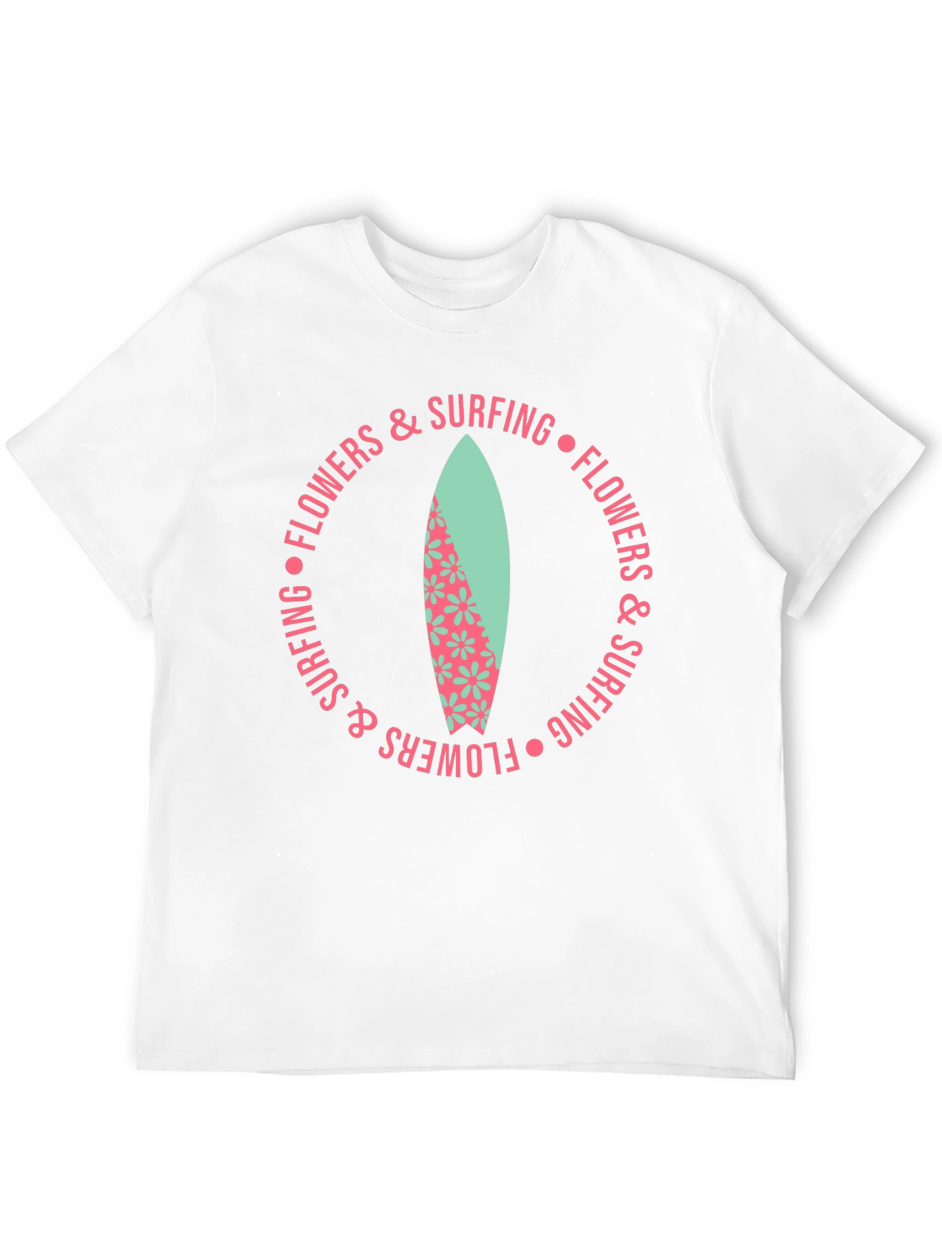 Flowers & Surfing Graphic Tee