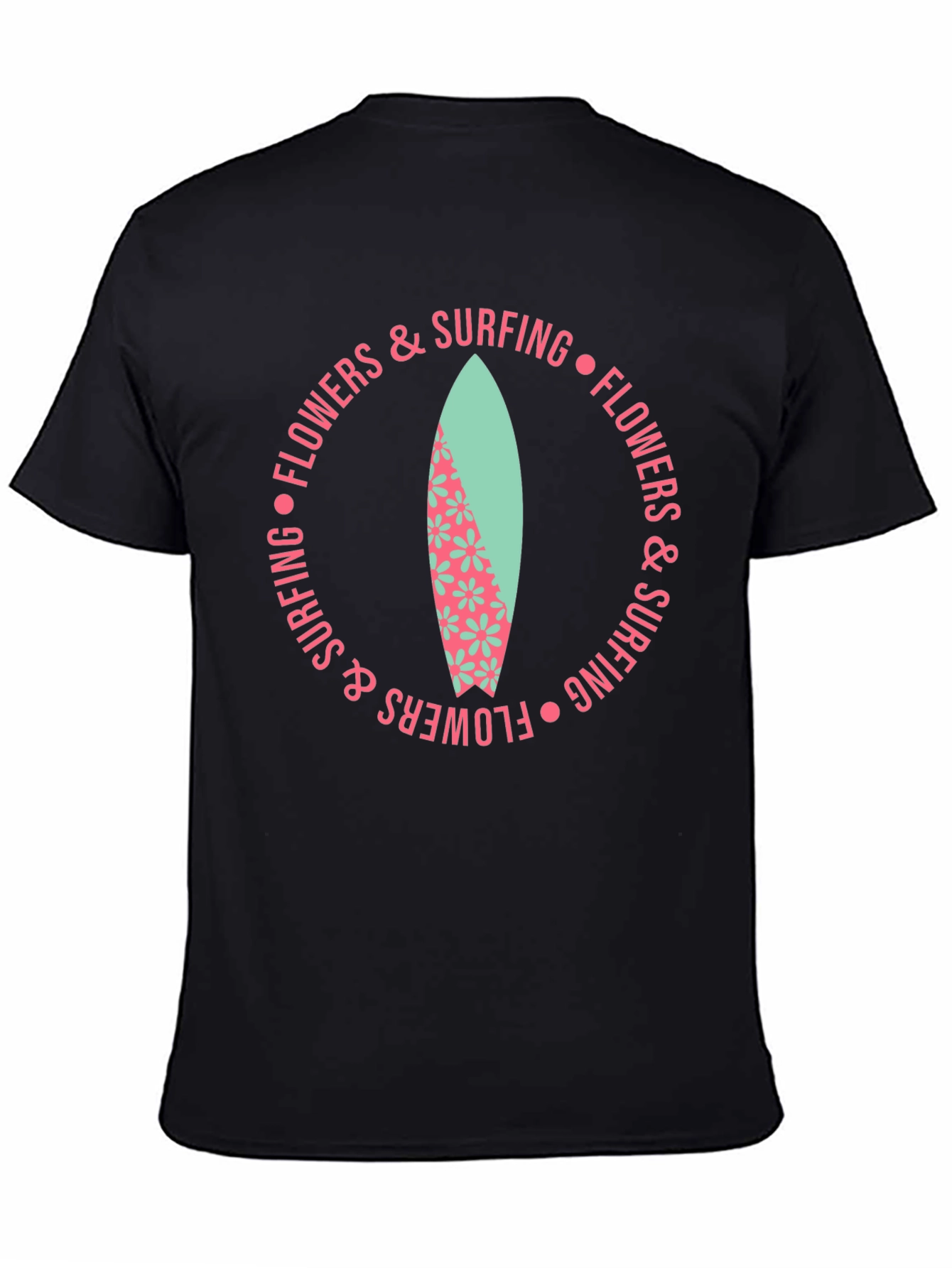 Flowers & Surfing Graphic Tee