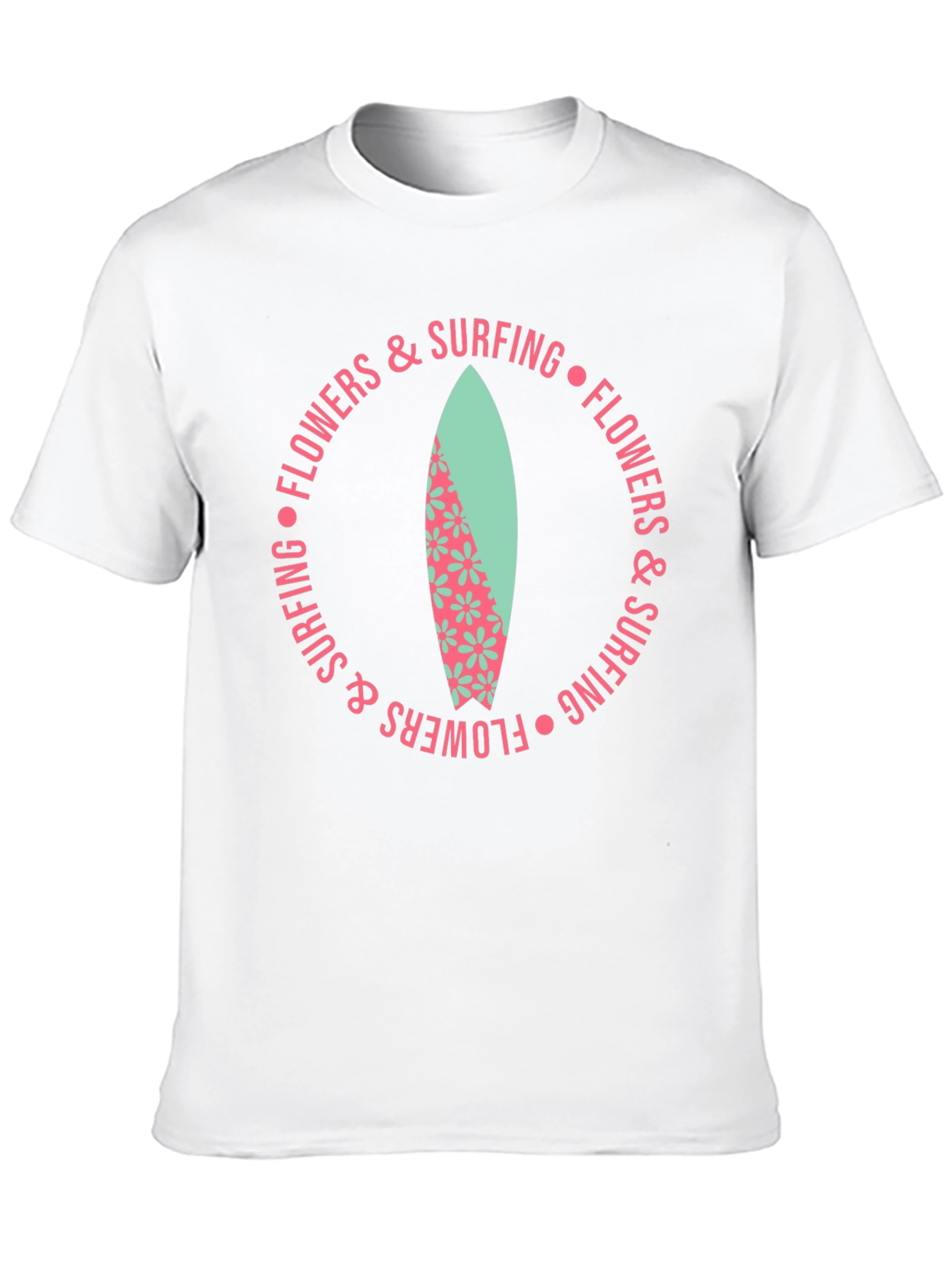 Flowers & Surfing Graphic Tee