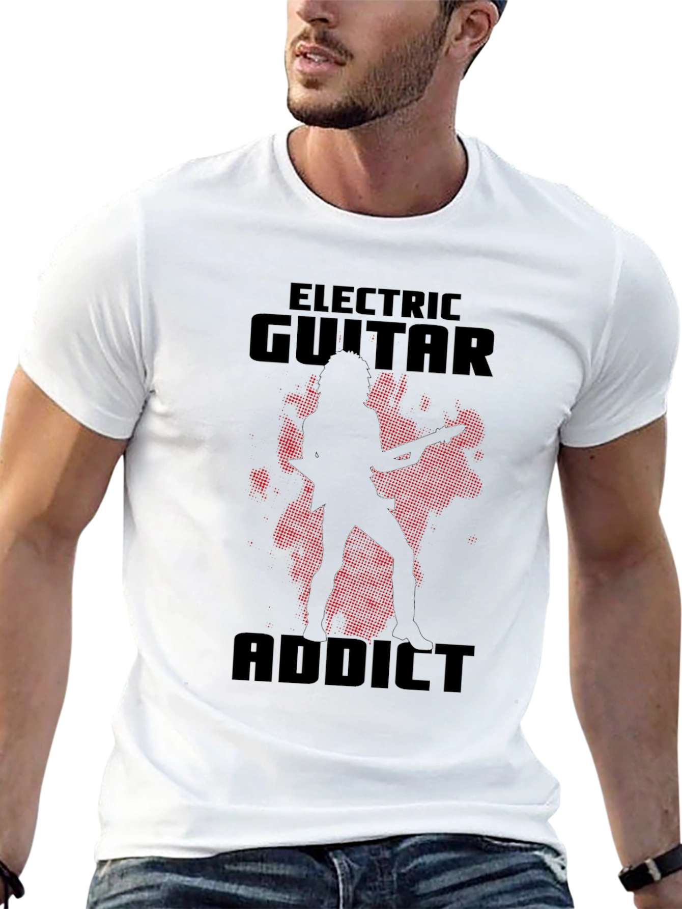 Electric Guitar Addict Graphic T-Shirt