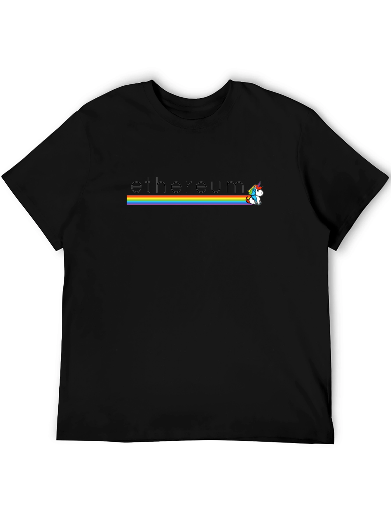 Ethereum Rainbow Unicorn T-Shirt - Black
