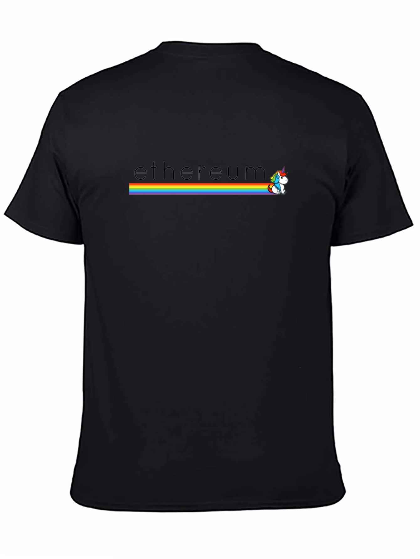 Ethereum Rainbow Unicorn T-Shirt - Black