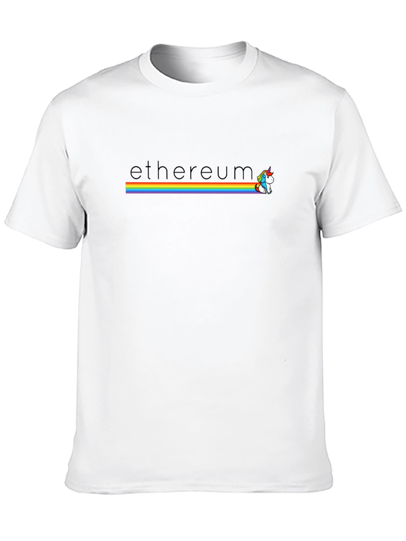 Ethereum Rainbow Unicorn T-Shirt - Black
