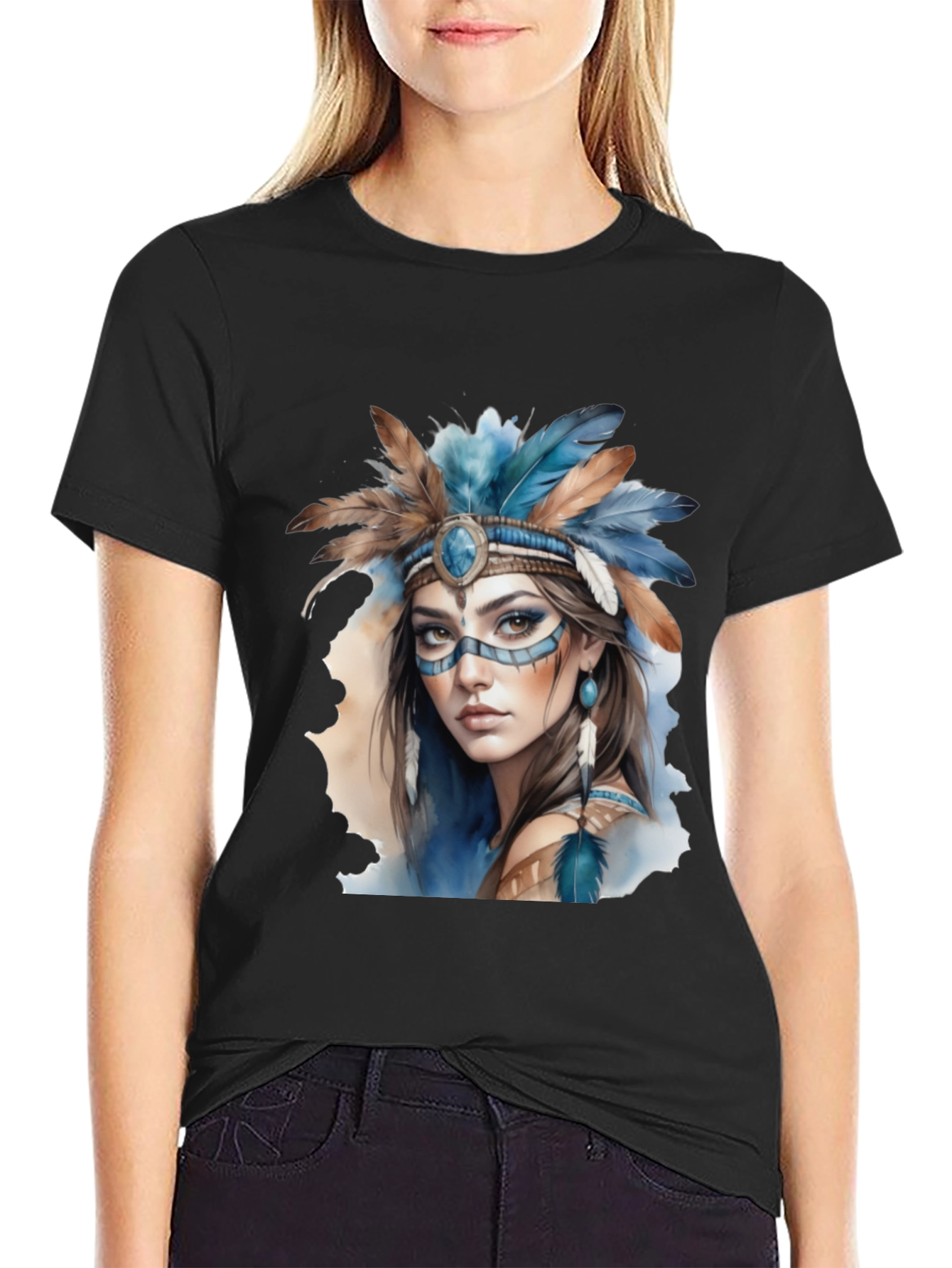 Native American Woman Graphic Tee