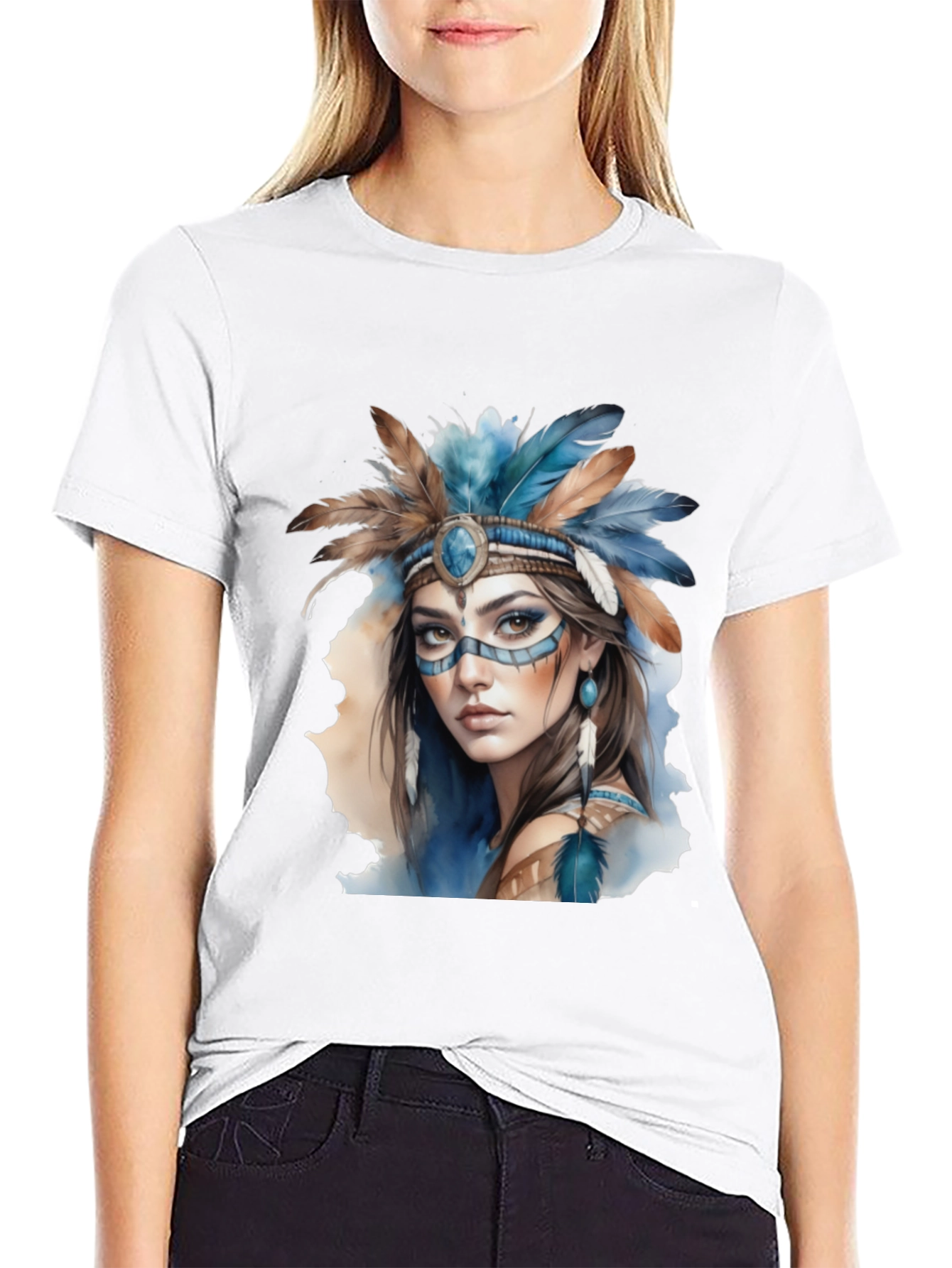Native American Woman Graphic Tee