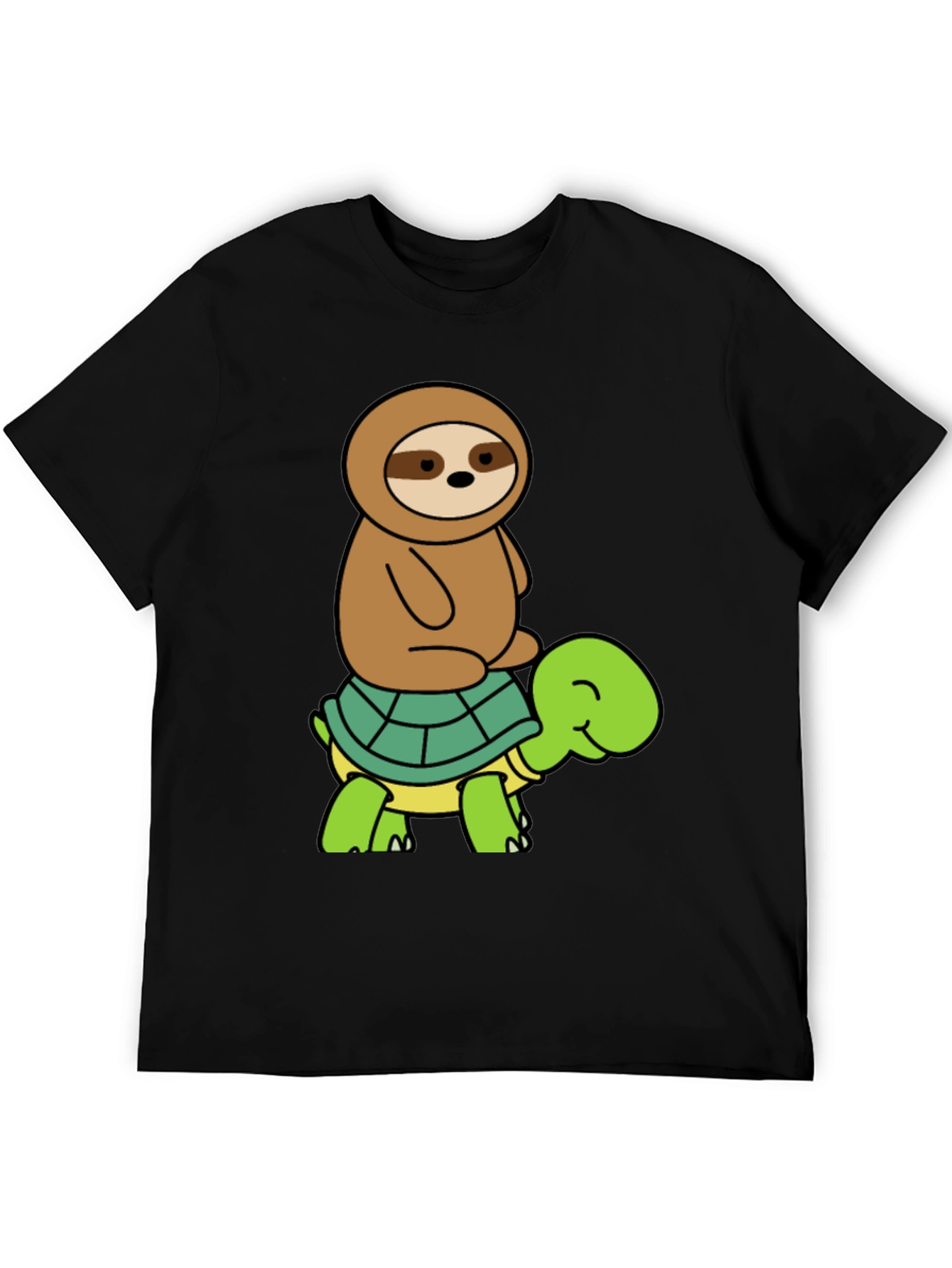 Sloth Riding Turtle Graphic Tee