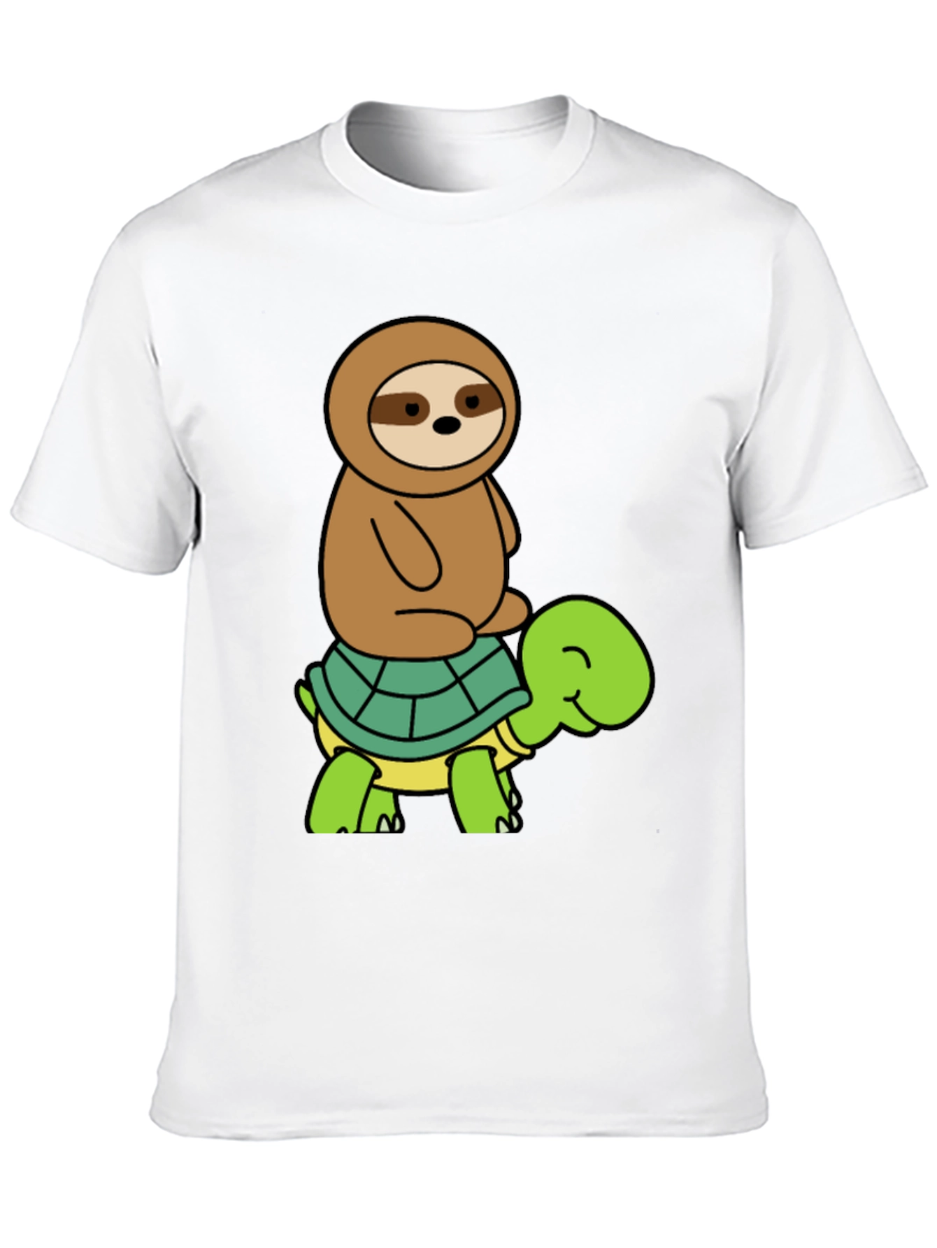 Sloth Riding Turtle Graphic Tee