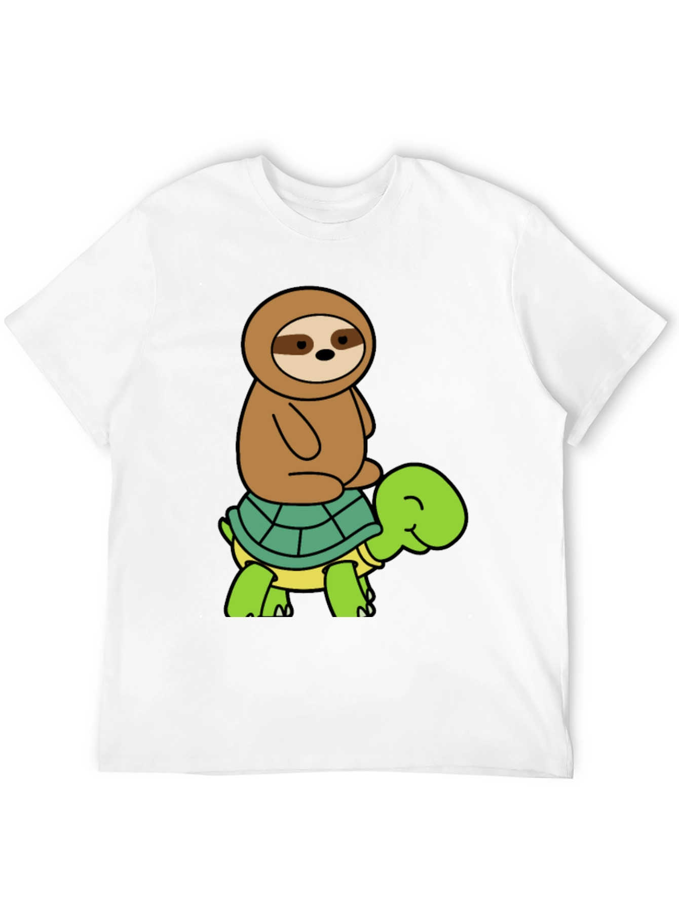 Sloth Riding Turtle Graphic Tee