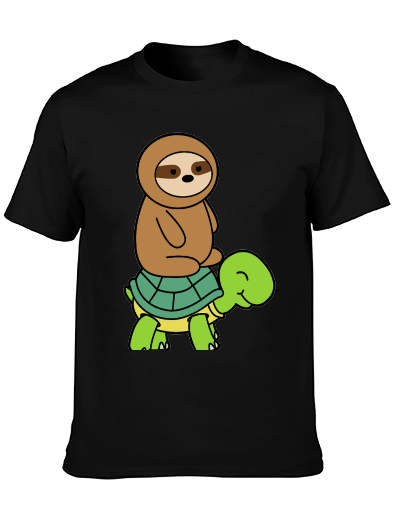 Sloth Riding Turtle Graphic Tee