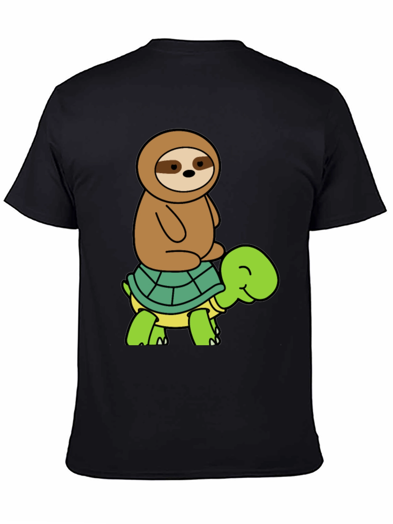 Sloth Riding Turtle Graphic Tee
