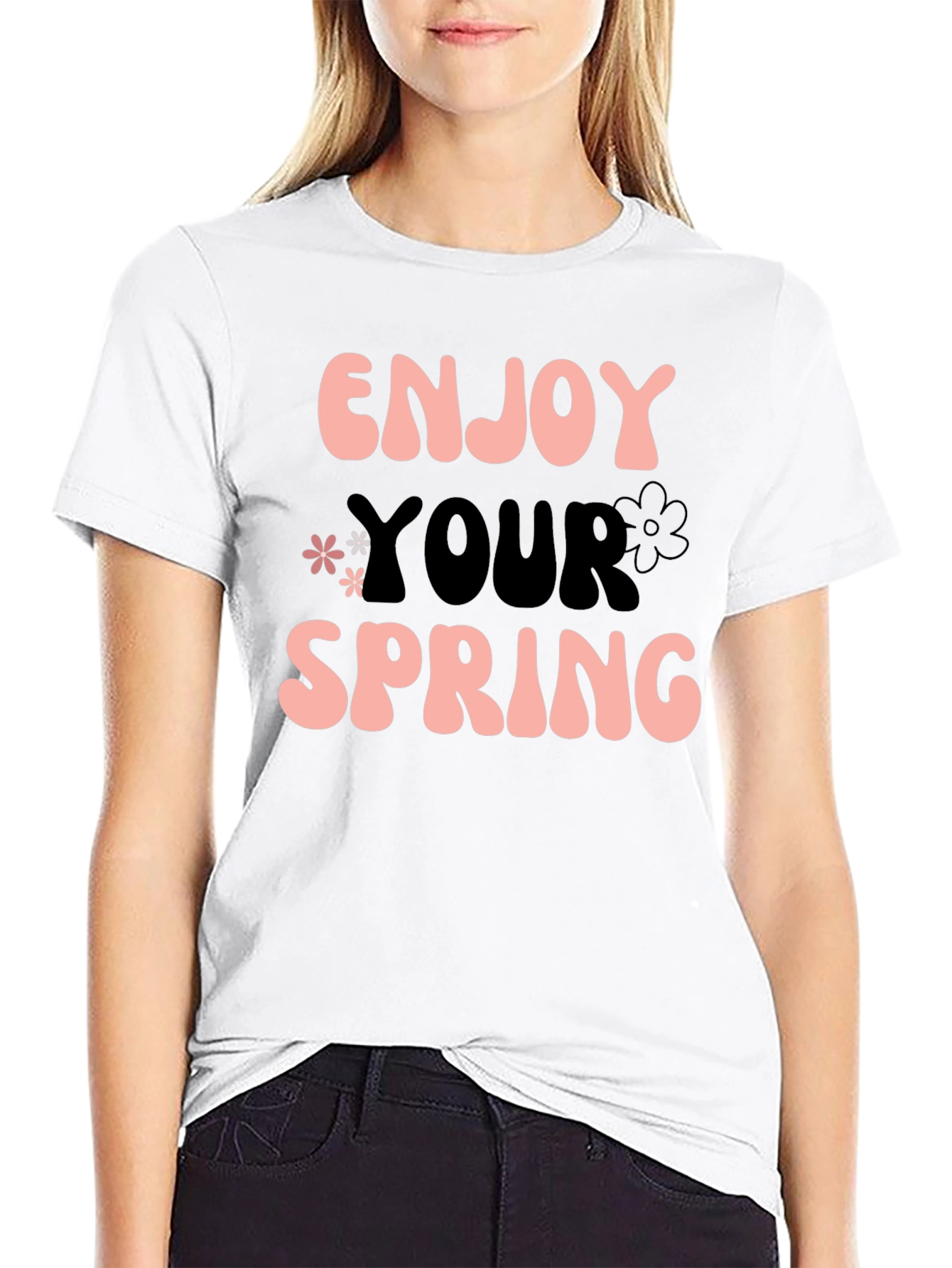Enjoy Your Spring Graphic Tee - Black