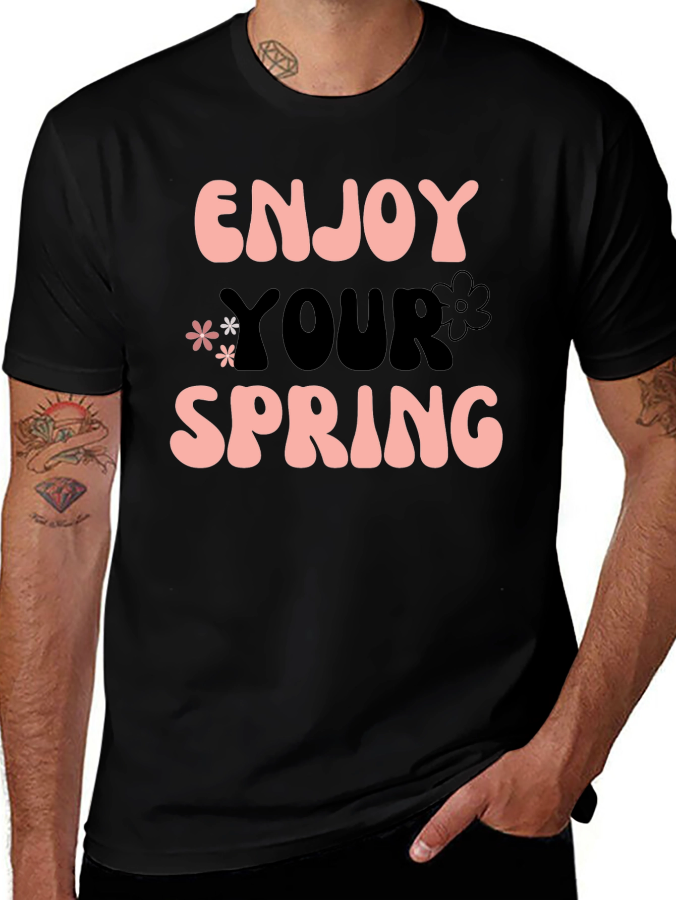 Enjoy Your Spring Graphic Tee - Black