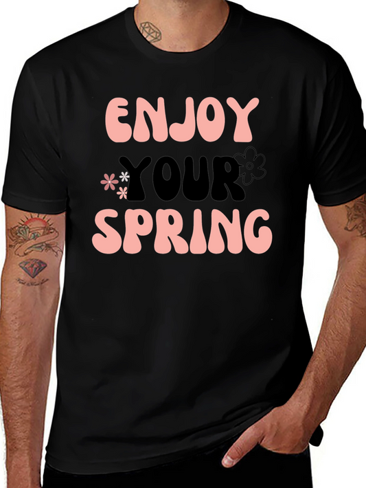 Enjoy Your Spring Graphic Tee - Black
