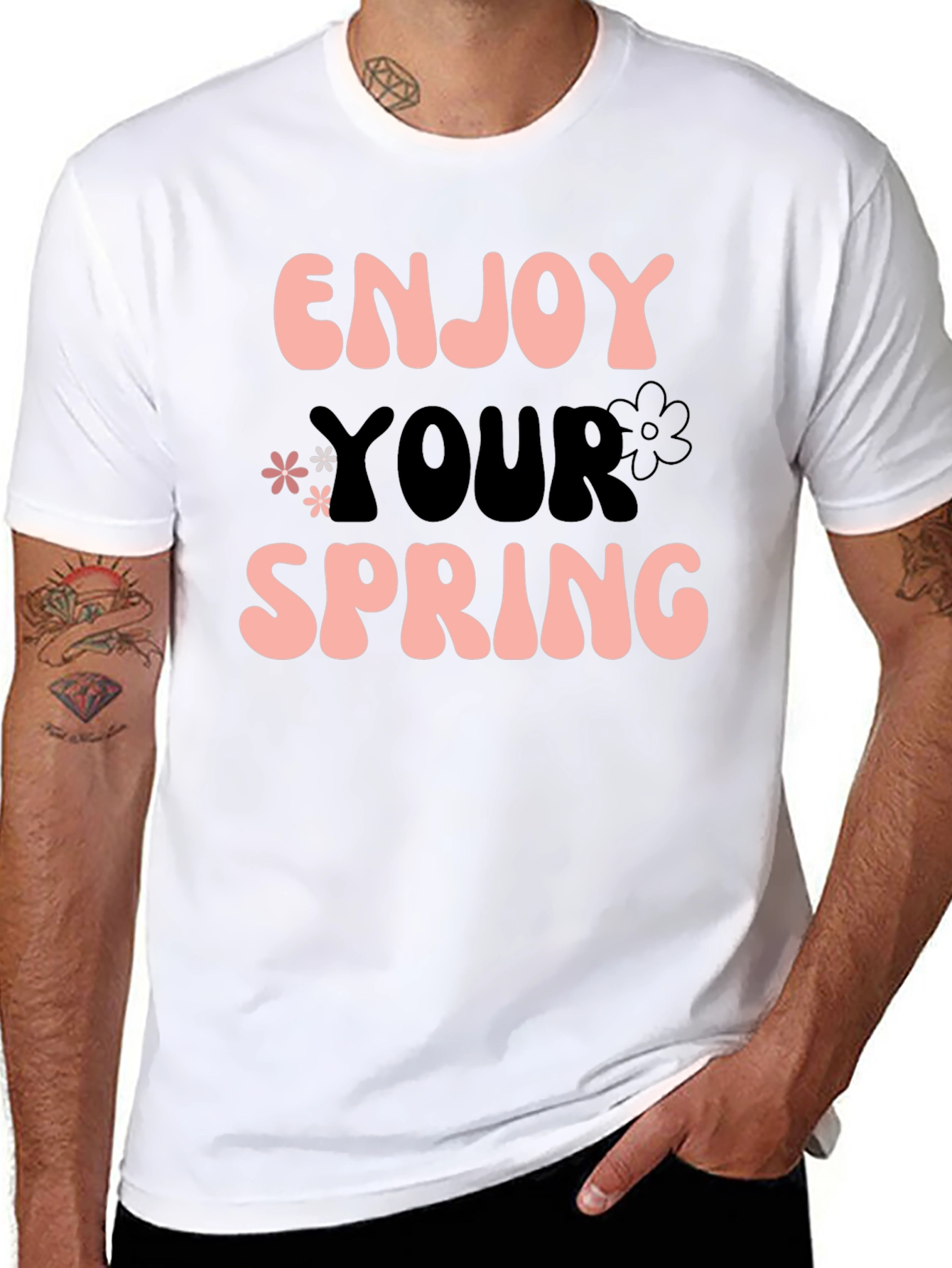Enjoy Your Spring Graphic Tee - Black