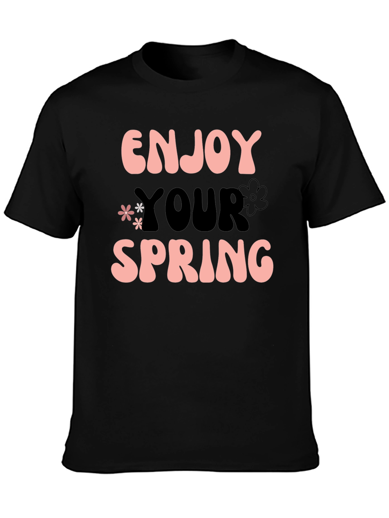 Enjoy Your Spring Graphic Tee - Black