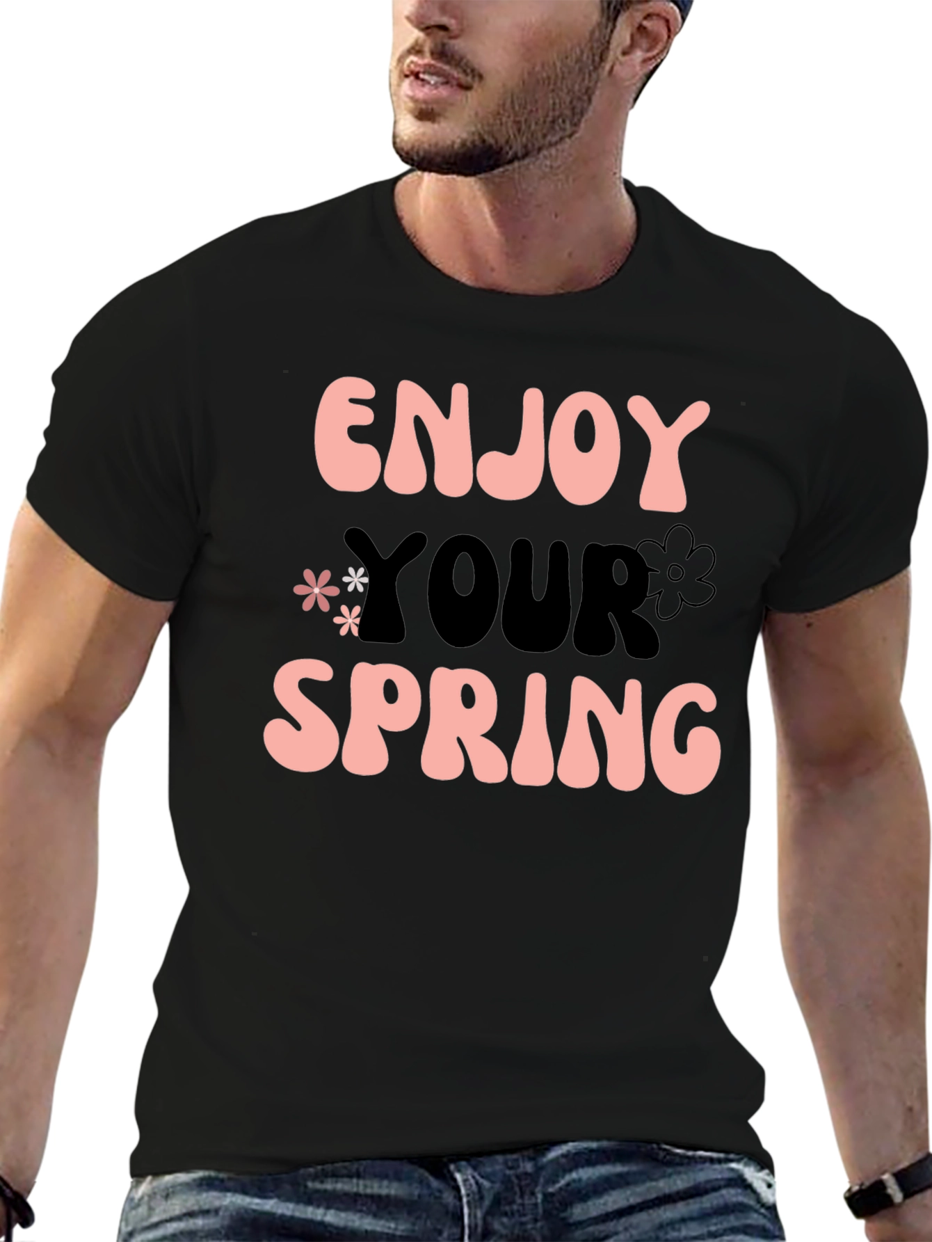Enjoy Your Spring Graphic Tee - Black