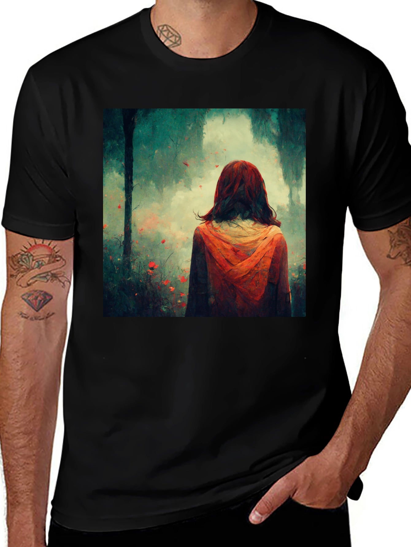 Artistic Forest Wanderer Graphic Tee
