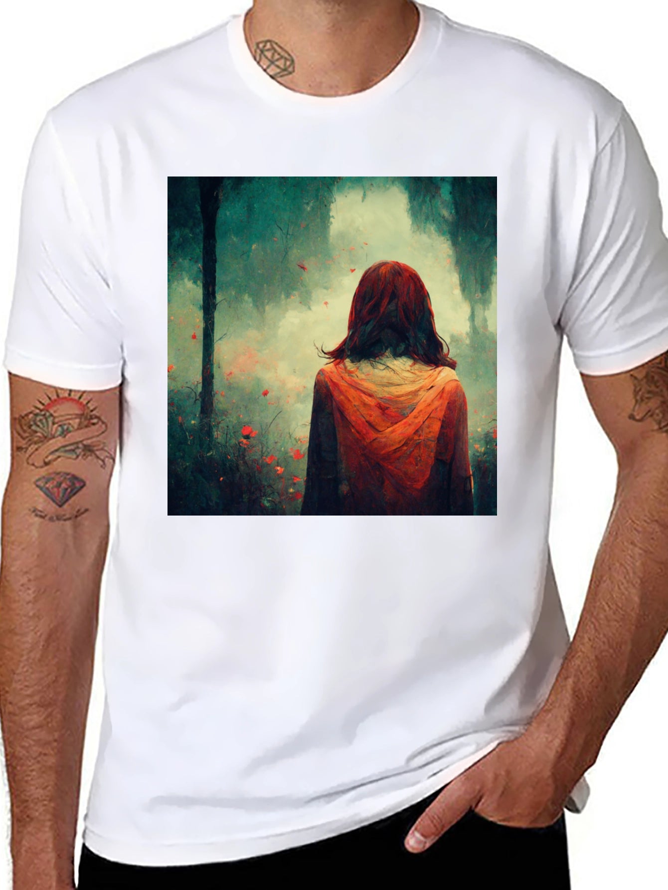Artistic Forest Wanderer Graphic Tee