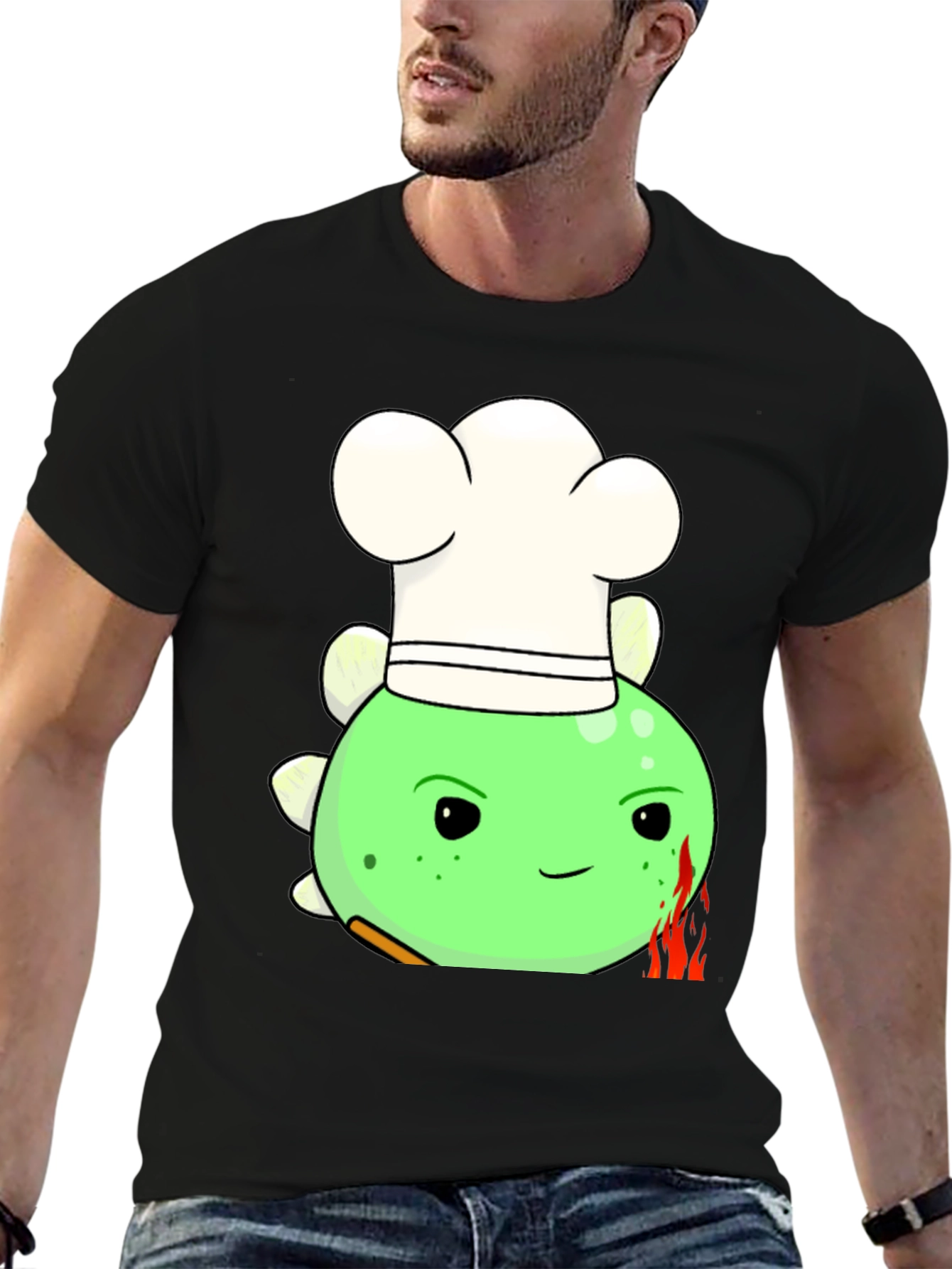 Chef Dino T-Shirt - Funny Cartoon Tee