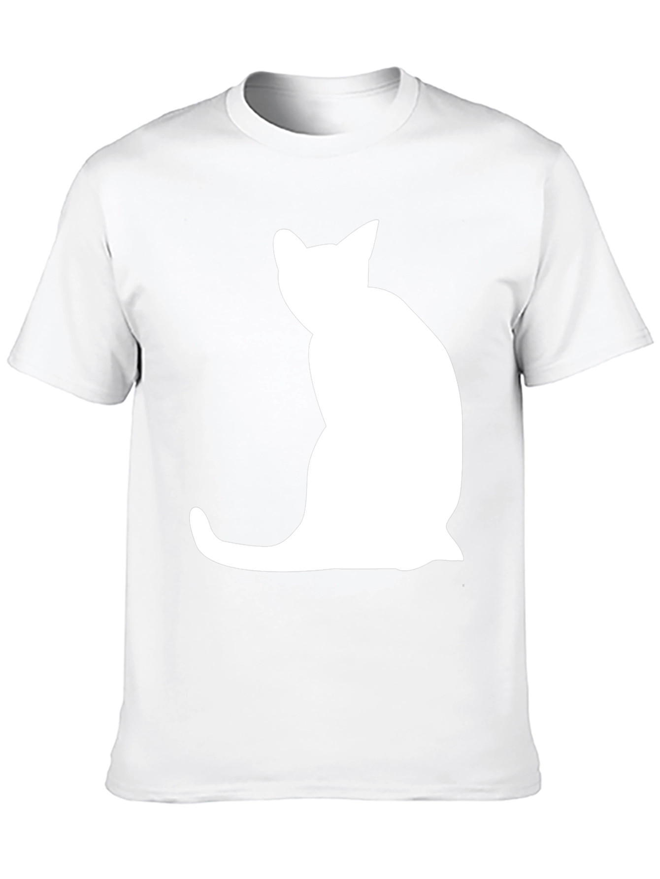 Cat Silhouette Graphic Tee - Cool Casual Style