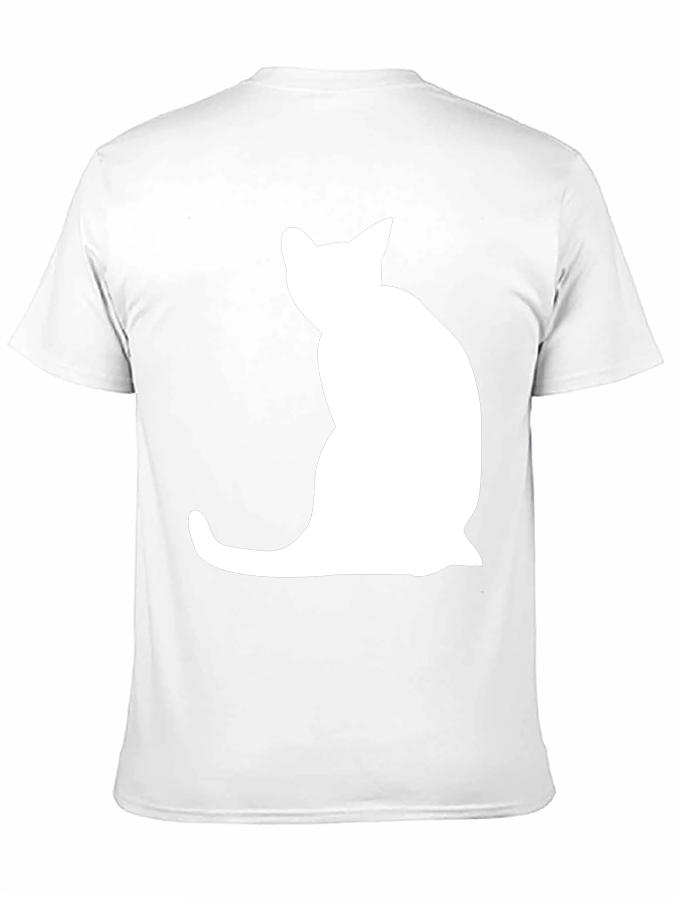 Cat Silhouette Graphic Tee - Cool Casual Style