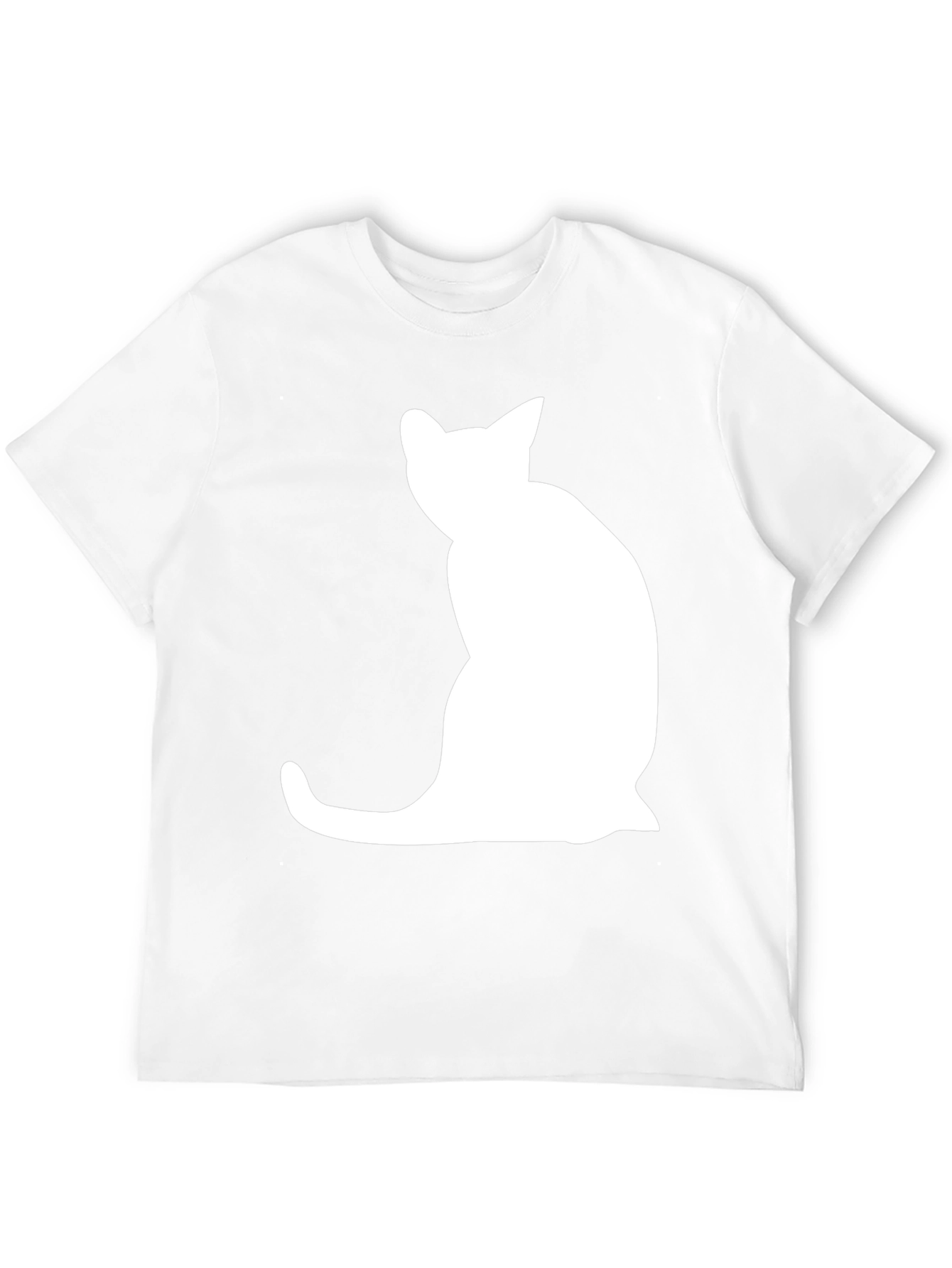 Cat Silhouette Graphic Tee - Cool Casual Style