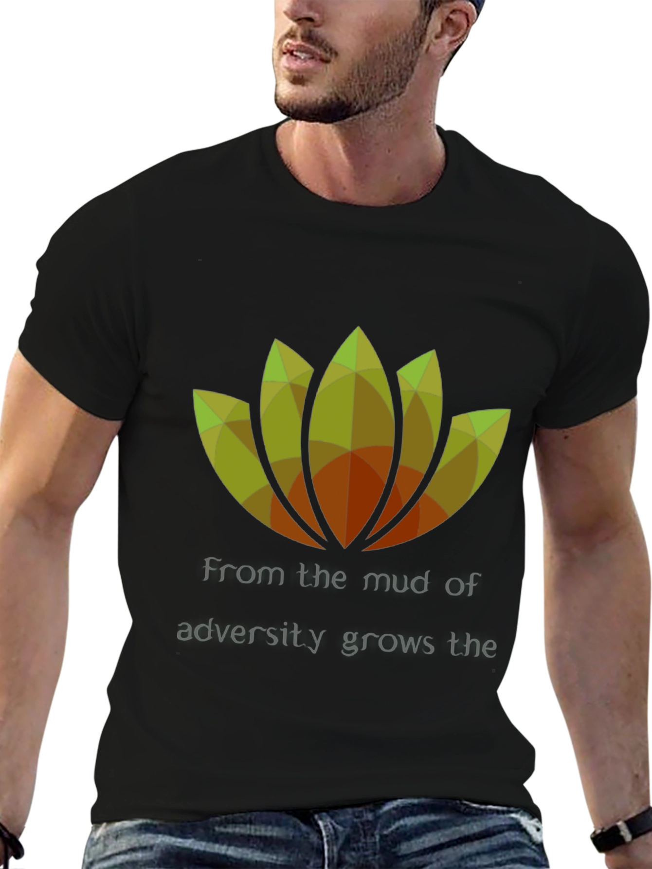 Resilient Lotus Graphic Tee - Black