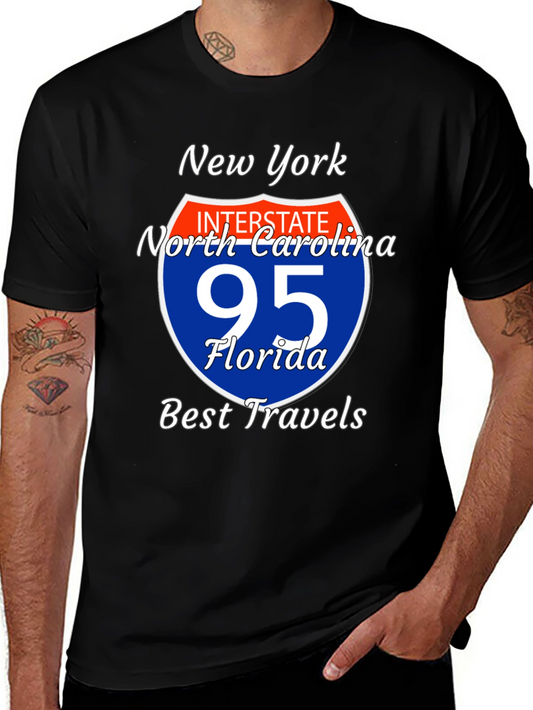 Interstate 95 Travel T-Shirt - New York to Florida