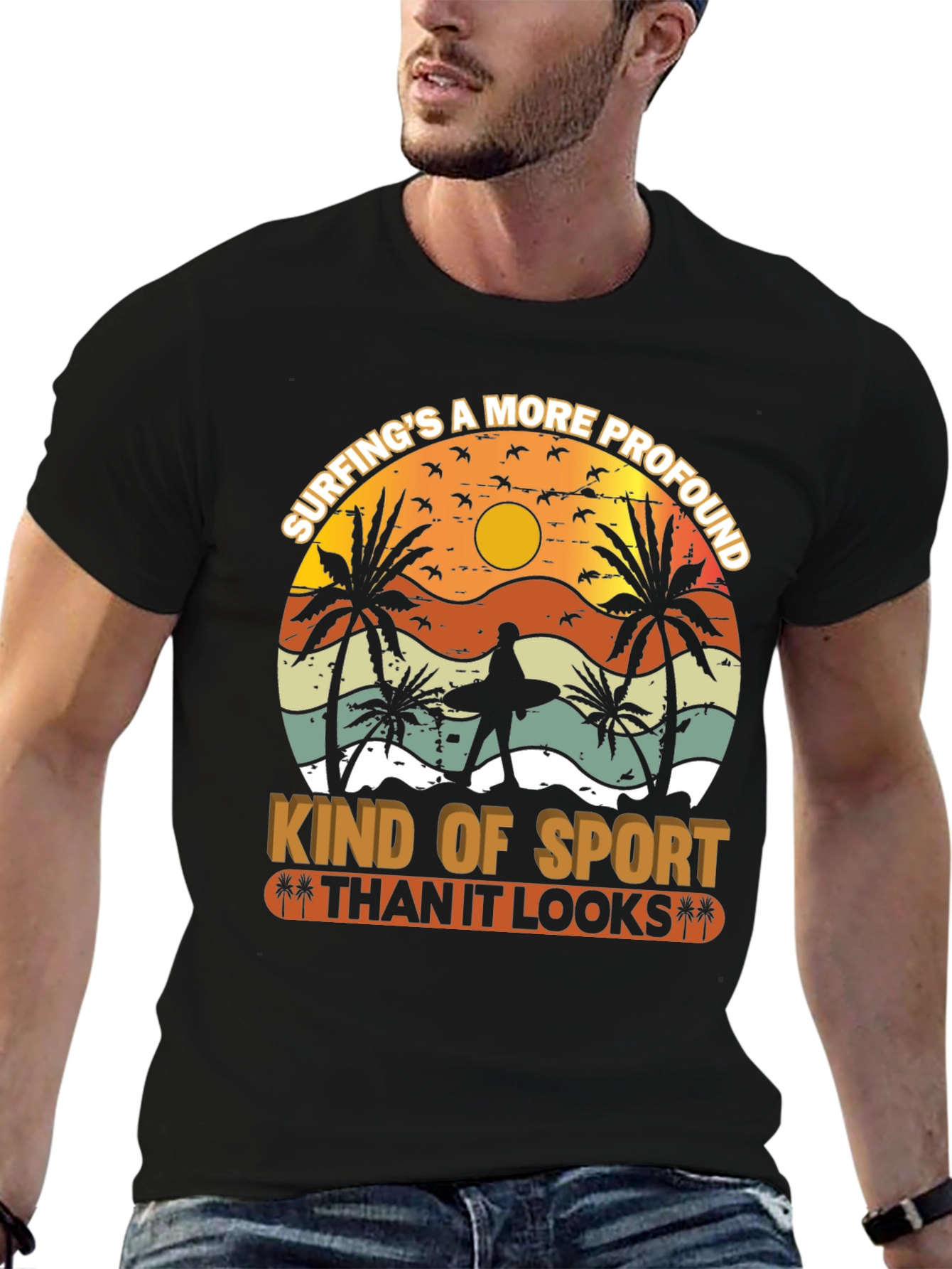 Surfing Profound Sport Graphic Tee