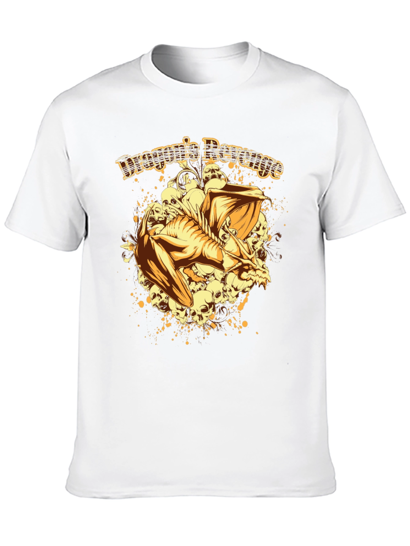 Dragons Revenge Graphic Print Black T-Shirt