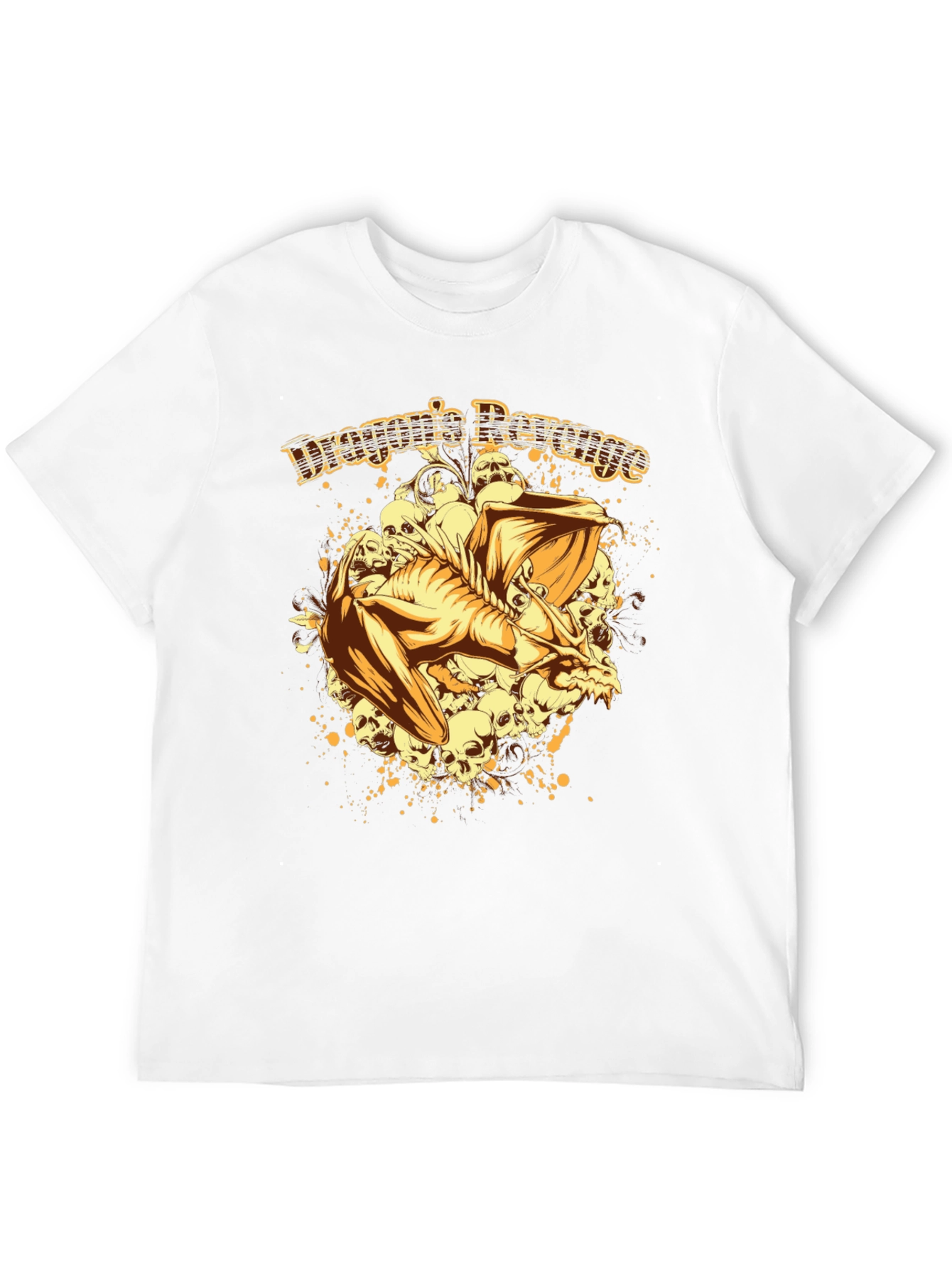 Dragons Revenge Graphic Print Black T-Shirt