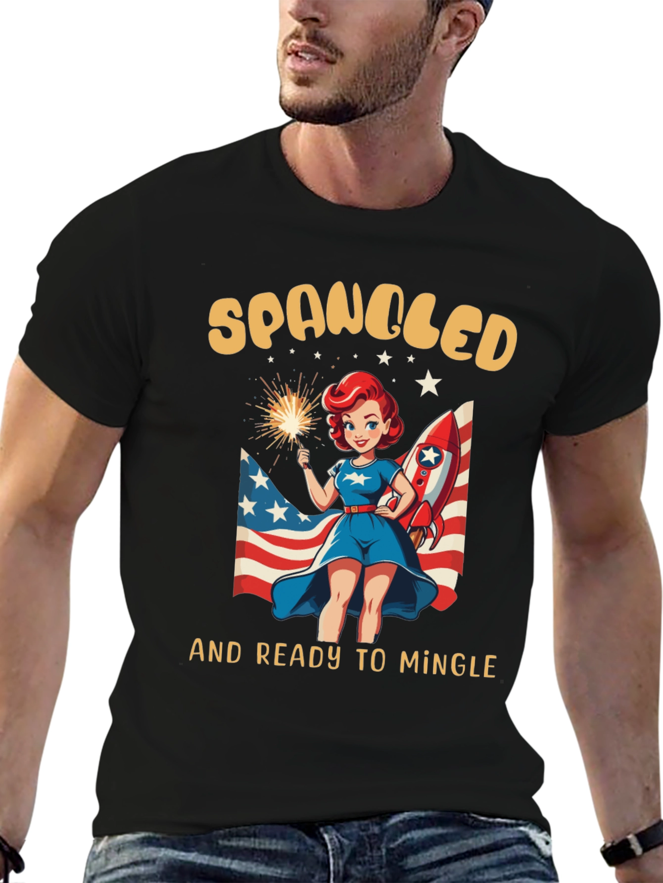 Spangled and Ready to Mingle Graphic Tee