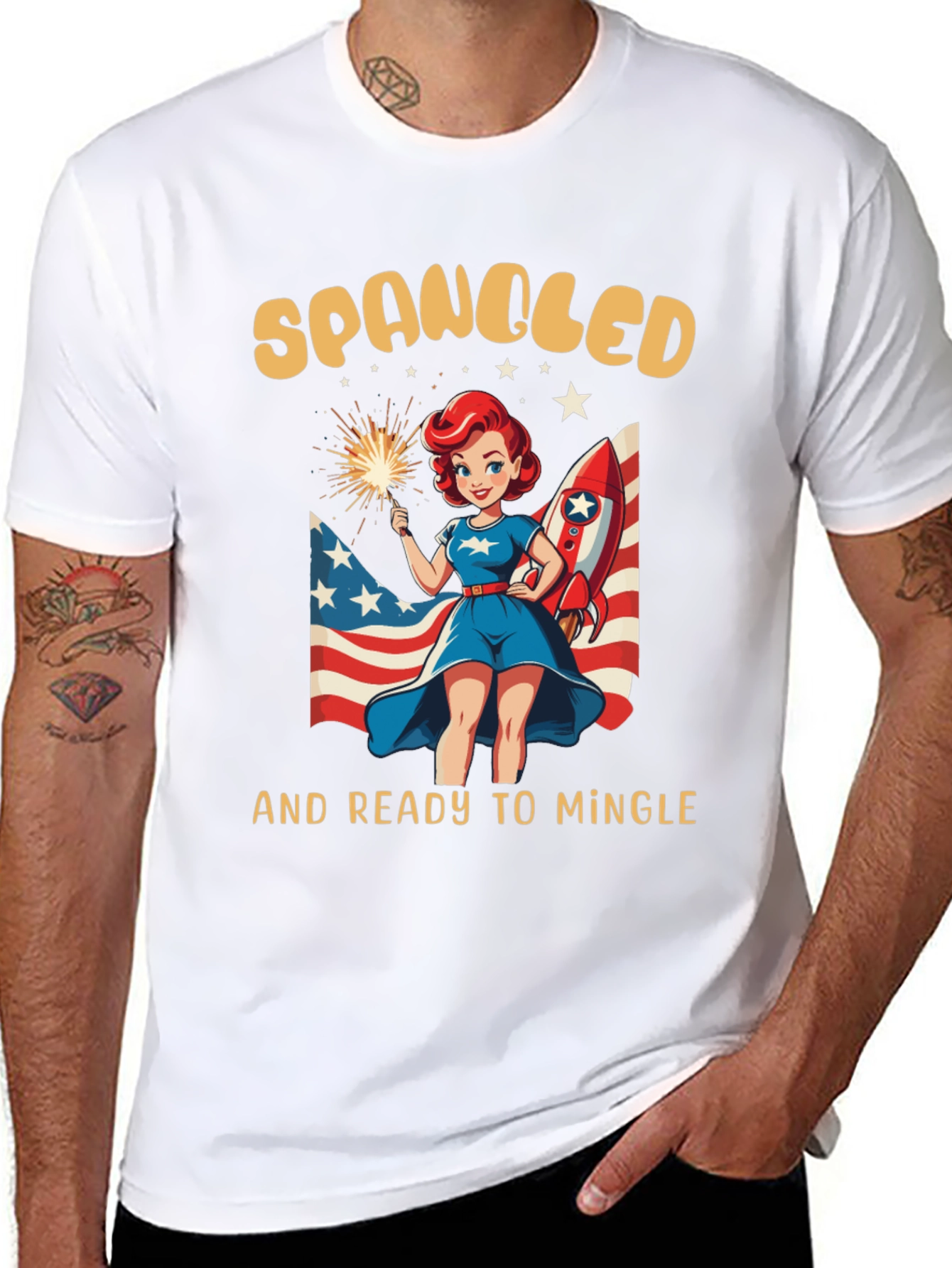 Spangled and Ready to Mingle Graphic Tee