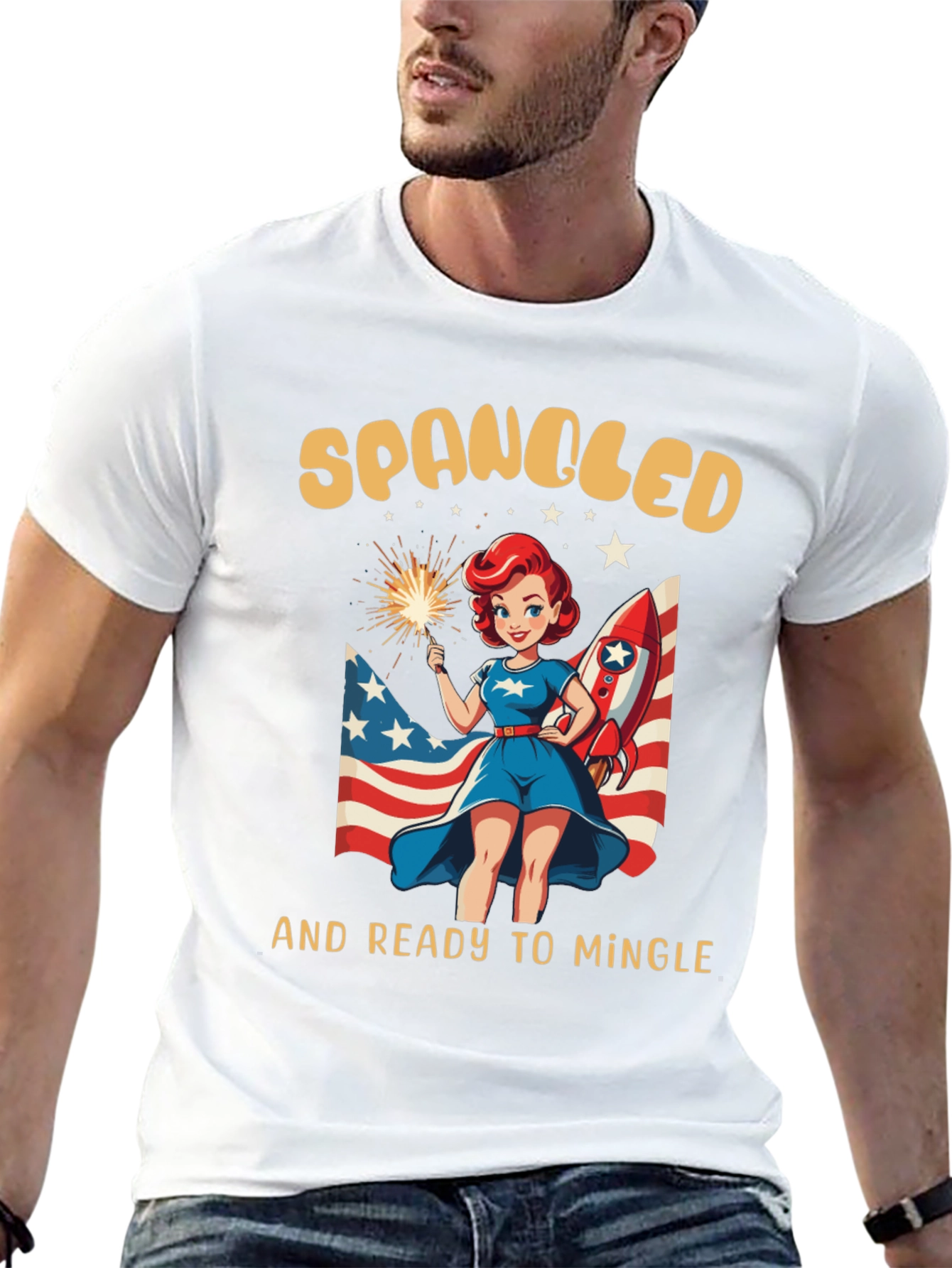 Spangled and Ready to Mingle Graphic Tee