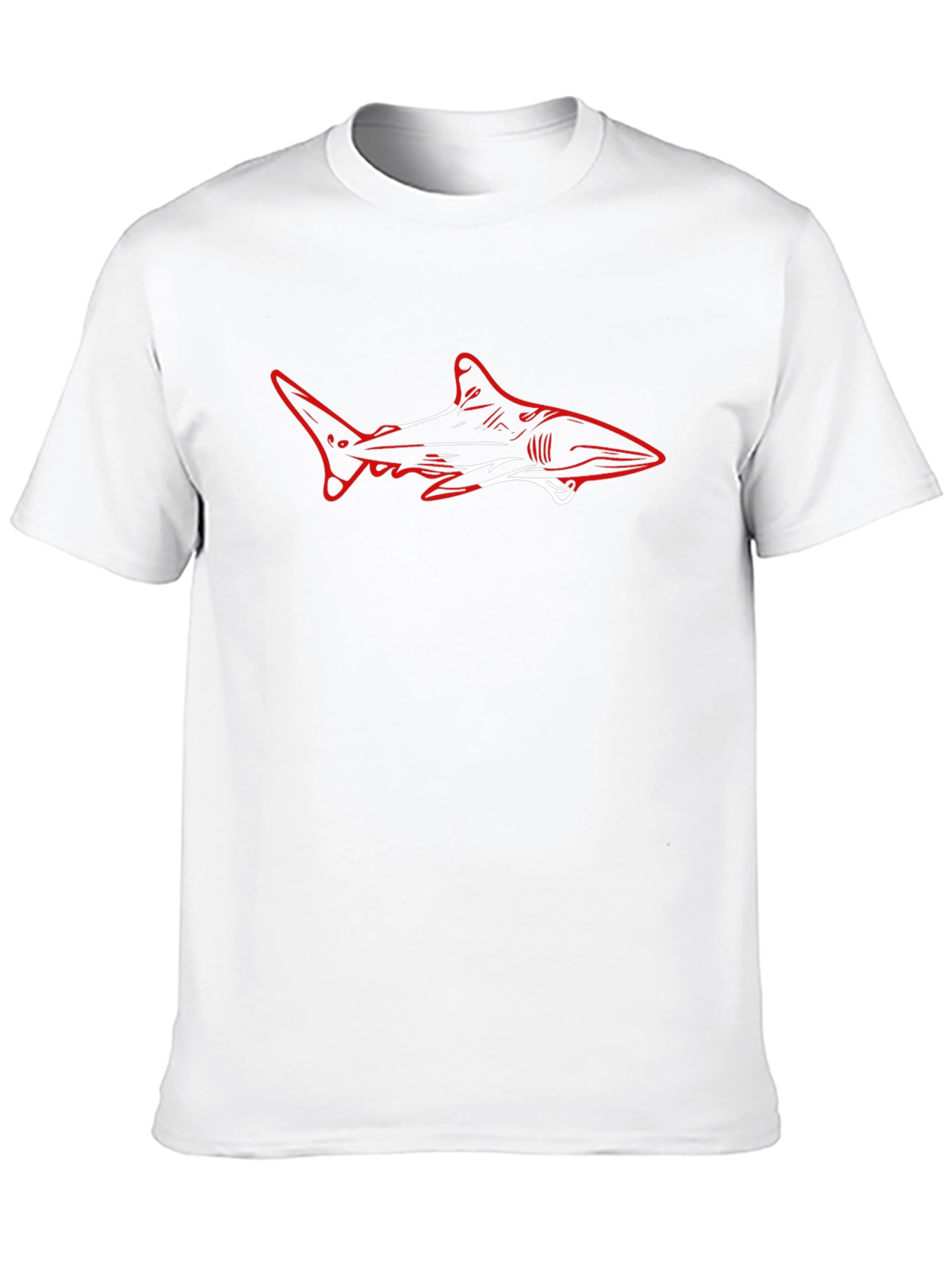 Mens Black T-Shirt with Shark Graphic
