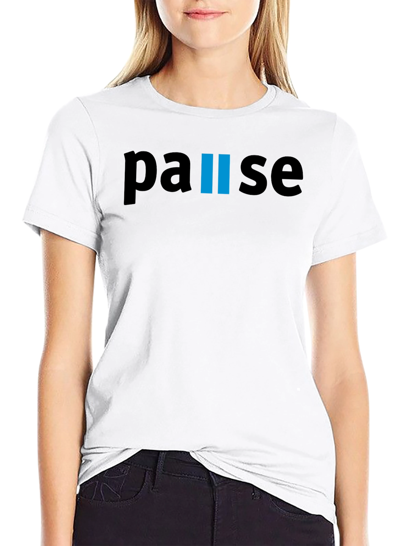 Pause Black T-Shirt - Relax & Recharge