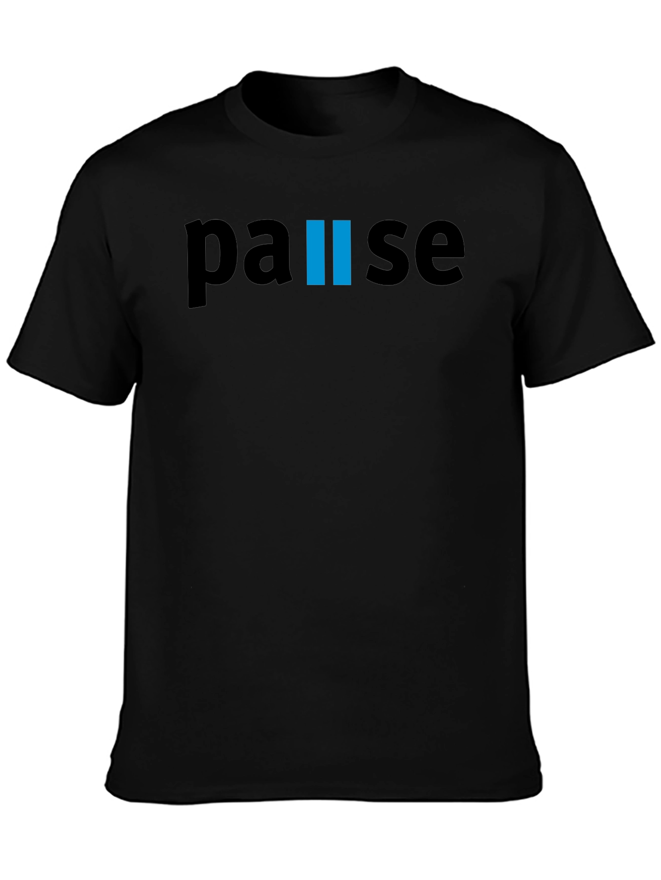 Pause Black T-Shirt - Relax & Recharge
