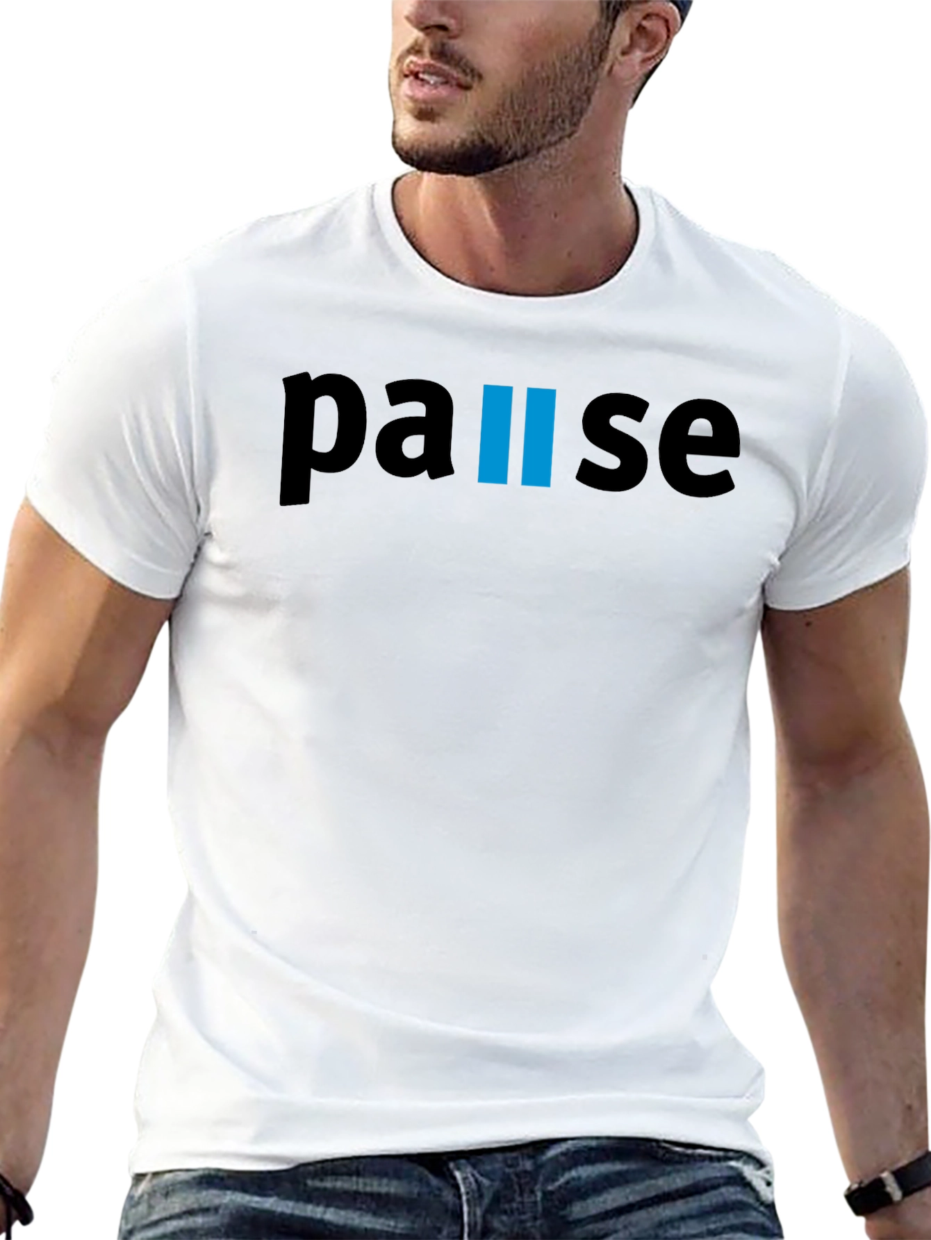 Pause Black T-Shirt - Relax & Recharge