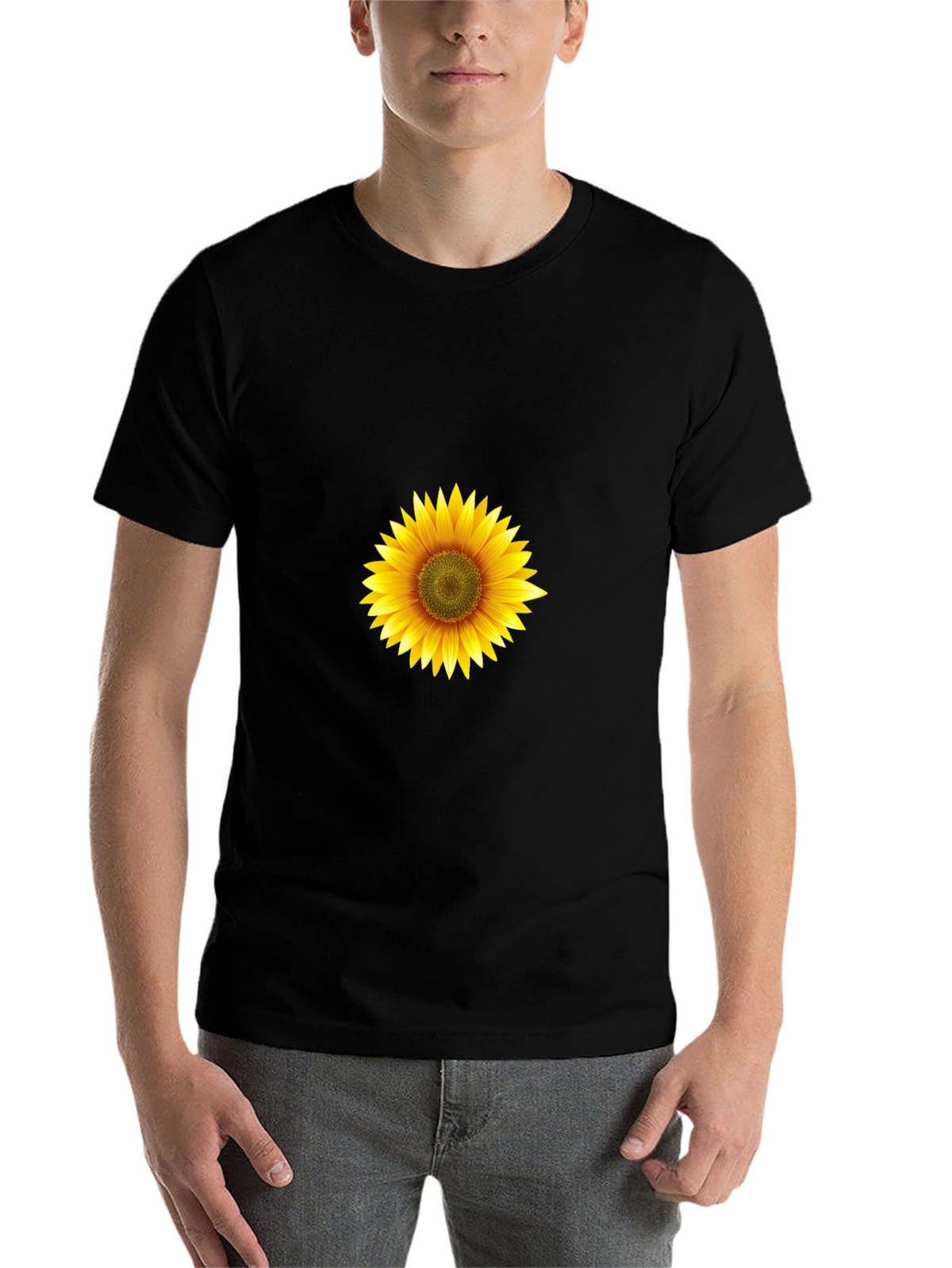 Sunflower Graphic Black T-Shirt